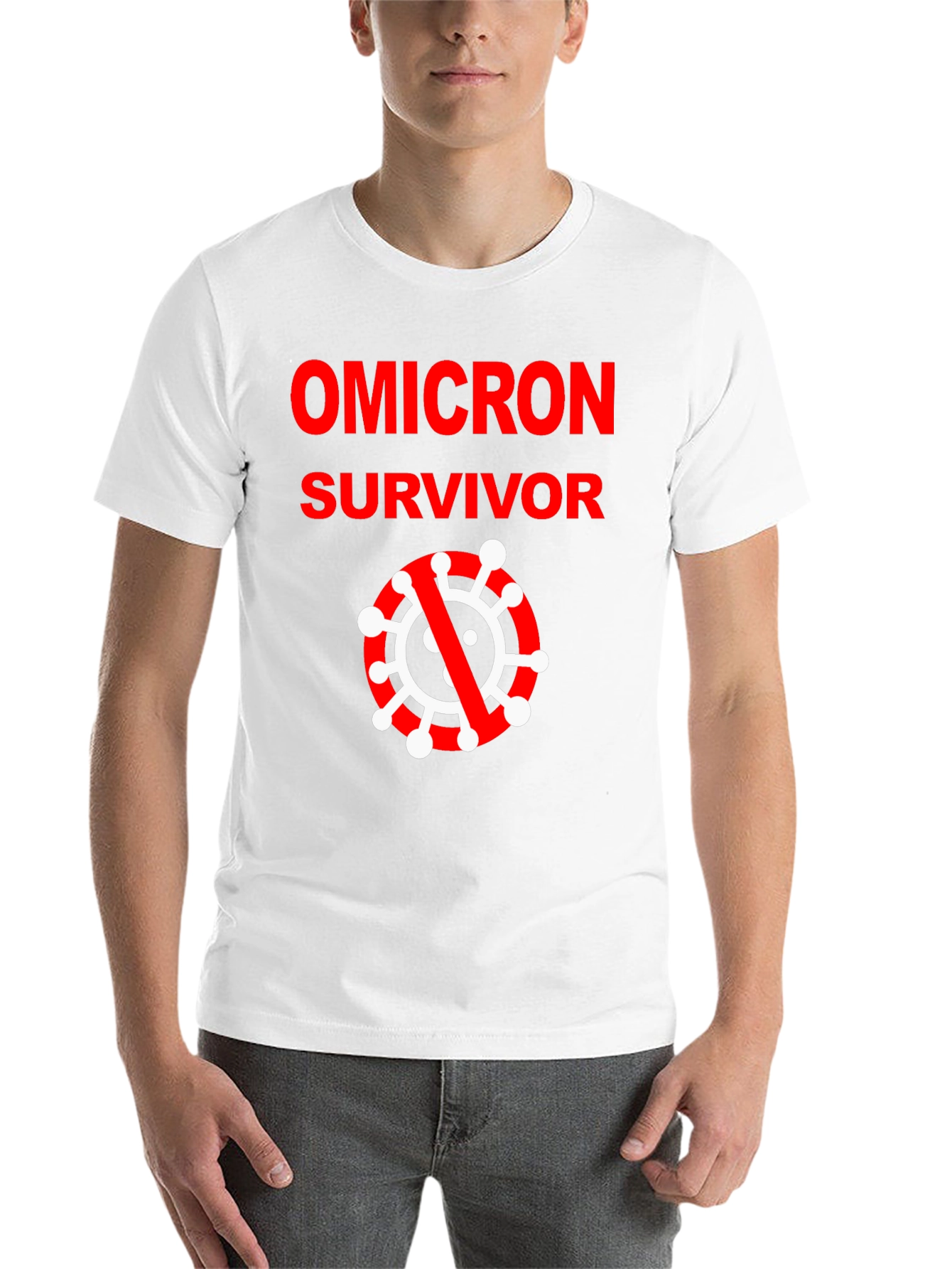 Black Omicron Survivor Black T-Shirt view 14