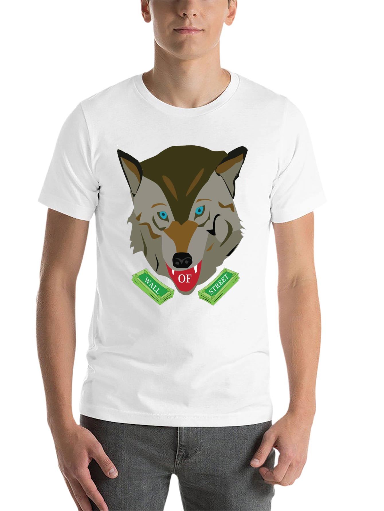 Black Wolf of Wall Street Graphic T-Shirt view 14