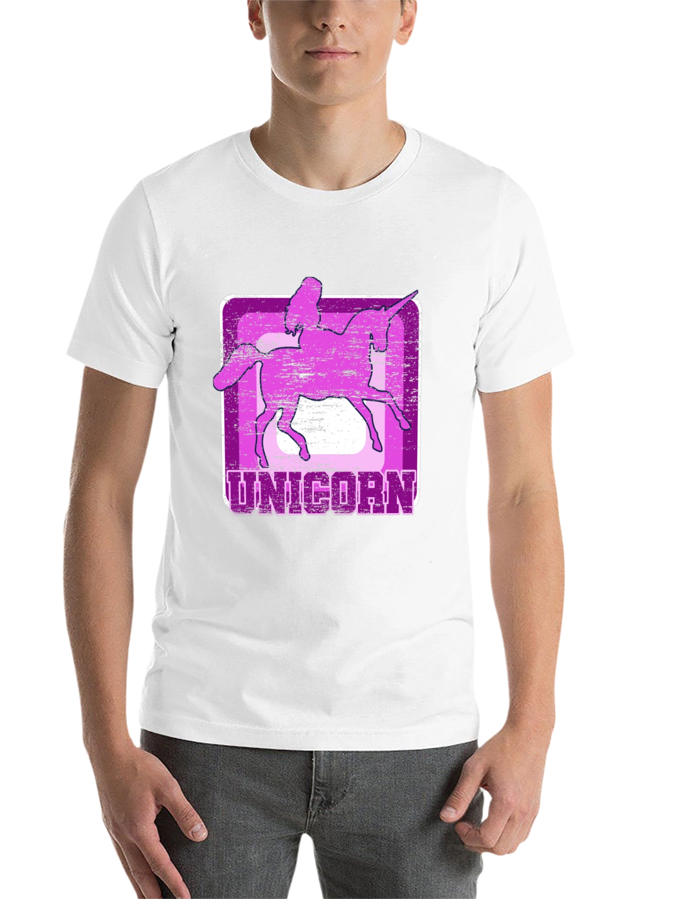 Black Unicorn Graphic Tee - Fun, Stylish Men's T-Shirt view 14