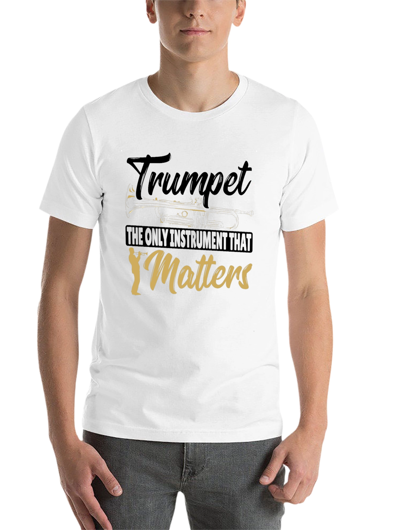 Black Trumpet Matters Graphic T-Shirt - Music Lover Tee view 14