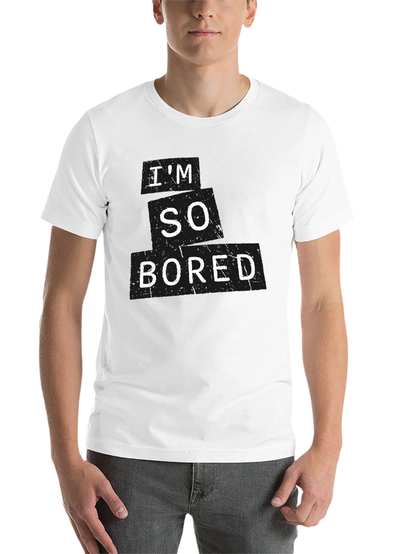 Black I'm So Bored Graphic T-Shirt - Relaxed Fit view 14