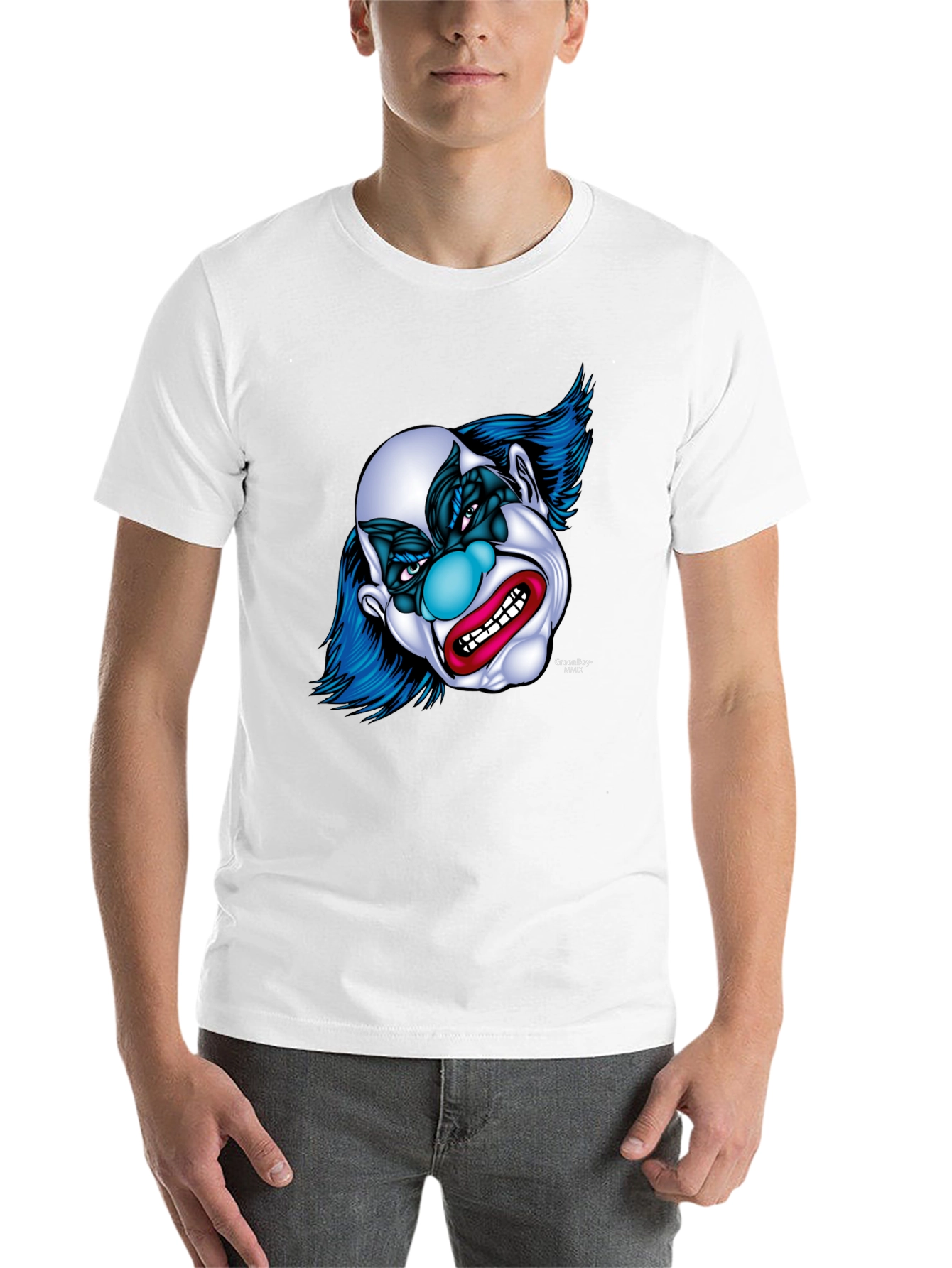 Black Clown Graphic T-Shirt - Men's Black Tee view 14