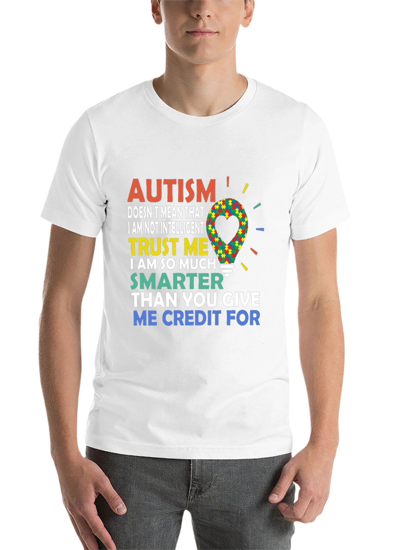 Black Autism Awareness T-Shirt - Trust Me view 14