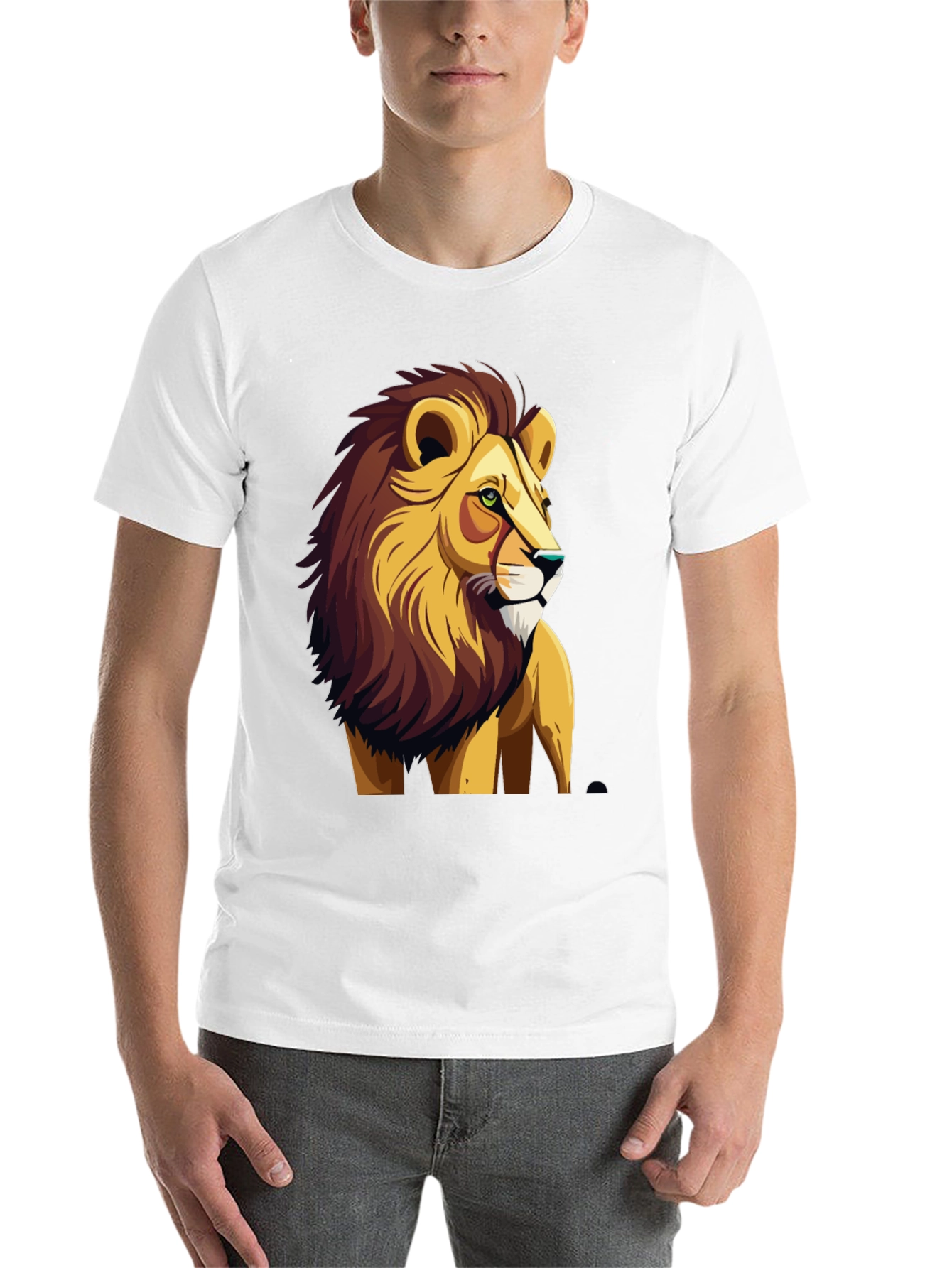 Black Lion Graphic Print Tee - Cool & Bold view 14