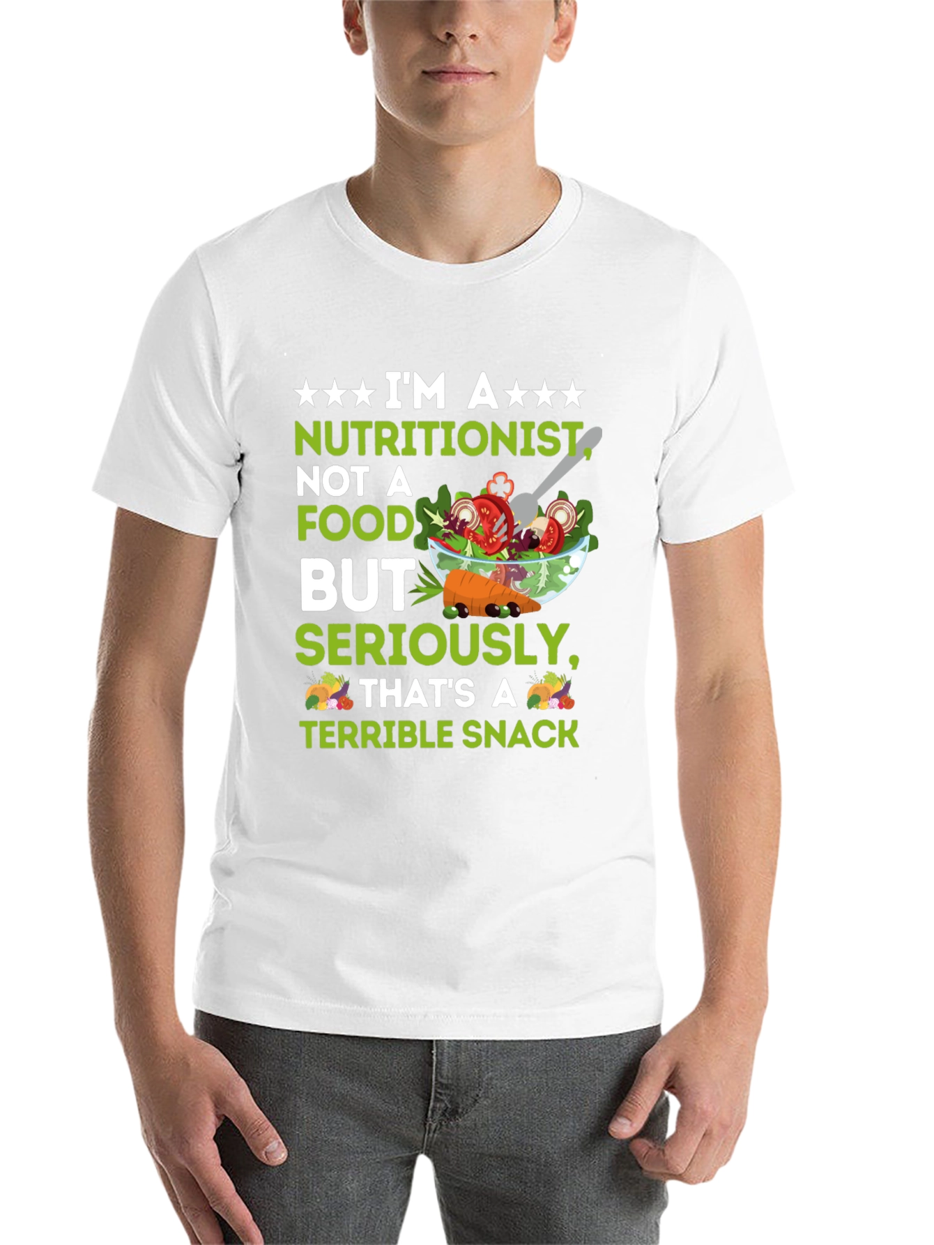 Black Nutritionist Terrible Snack Graphic Tee view 14