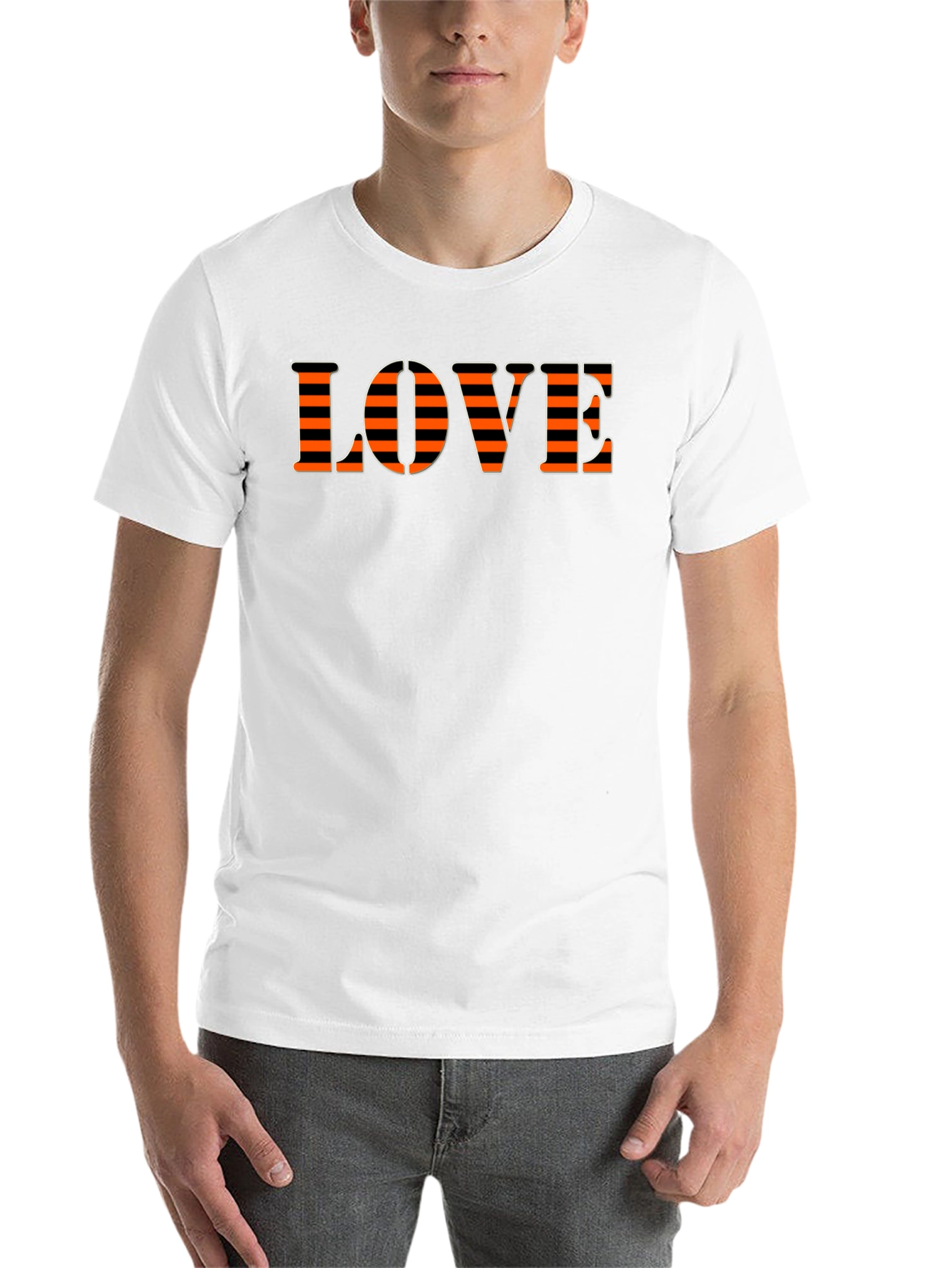 Black Love Striped Graphic T-Shirt view 14