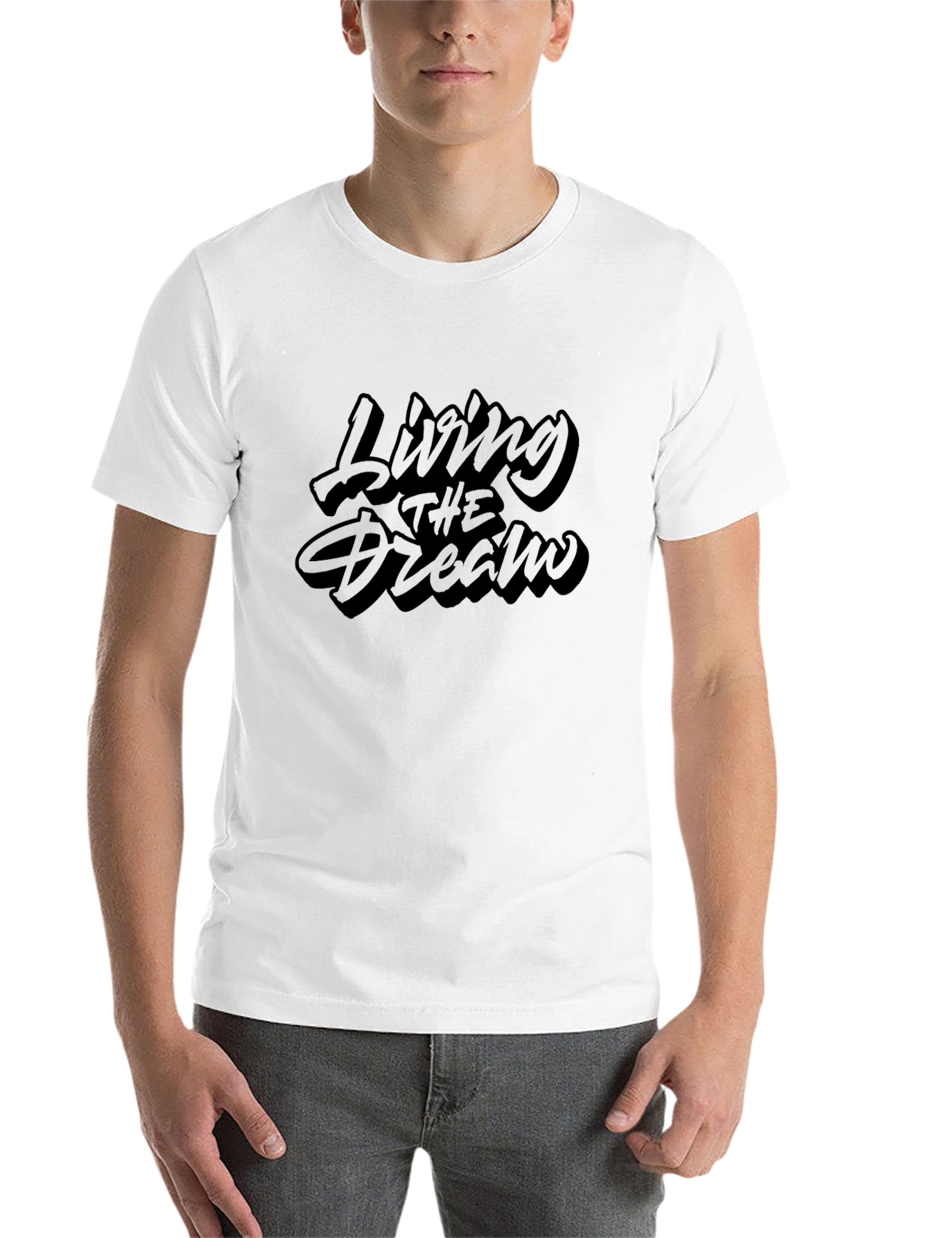 Black Living the Dream Black Graphic Tee view 14