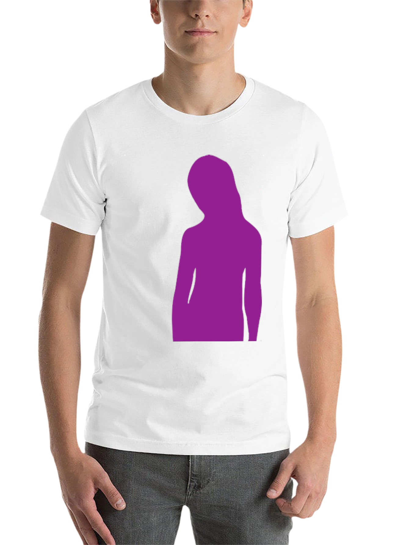 Black Purple Silhouette Graphic Black T-Shirt view 14