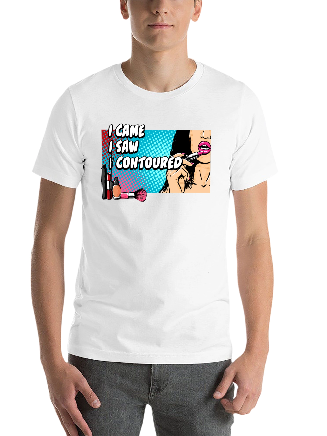 Black I Came, I Saw, I Contoured T-Shirt view 14