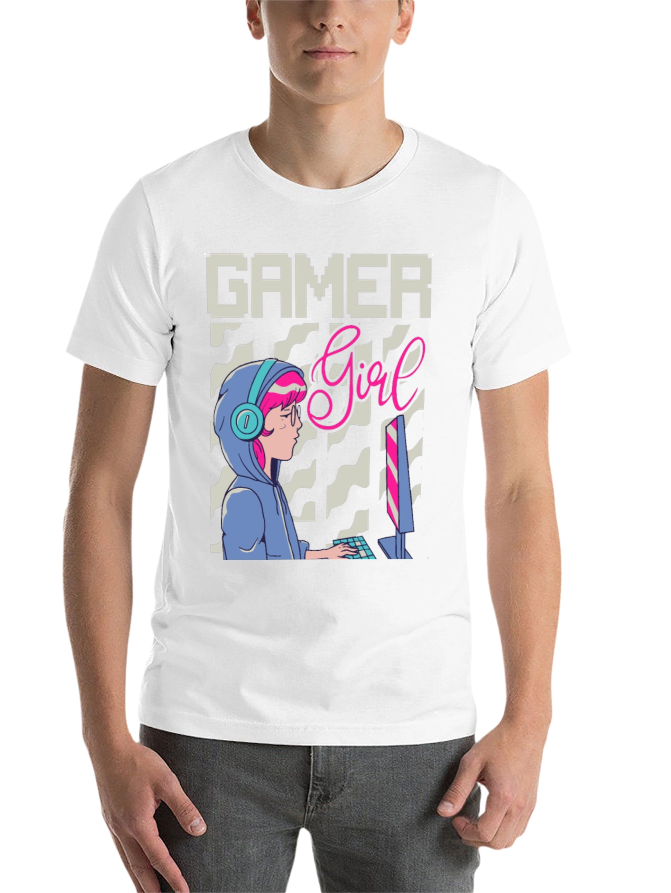 Black Gamer Girl Graphic Tee - Stylish Gaming Apparel view 14