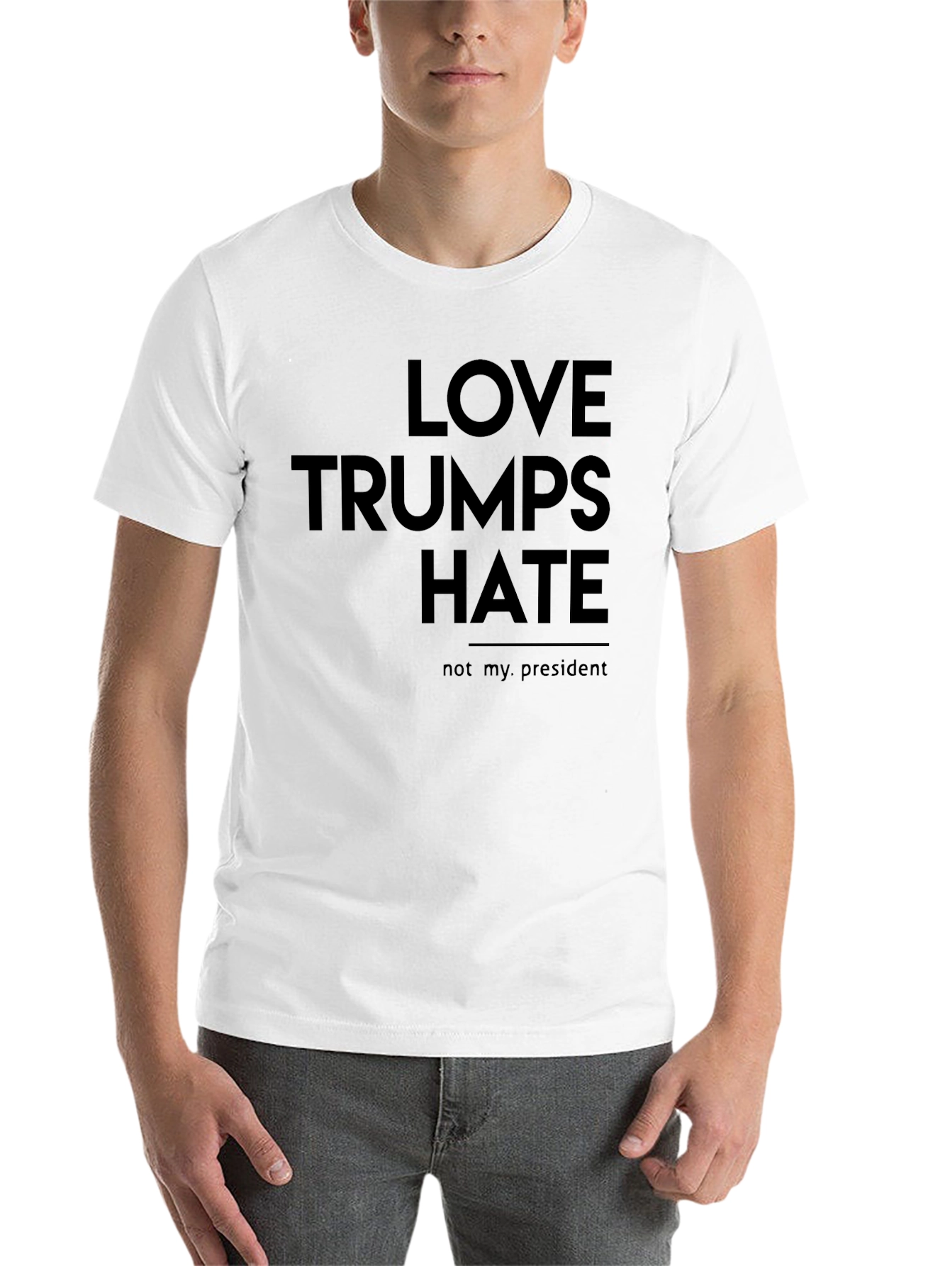 Black Love Trumps Hate Graphic Tee - Protest T-Shirt view 14