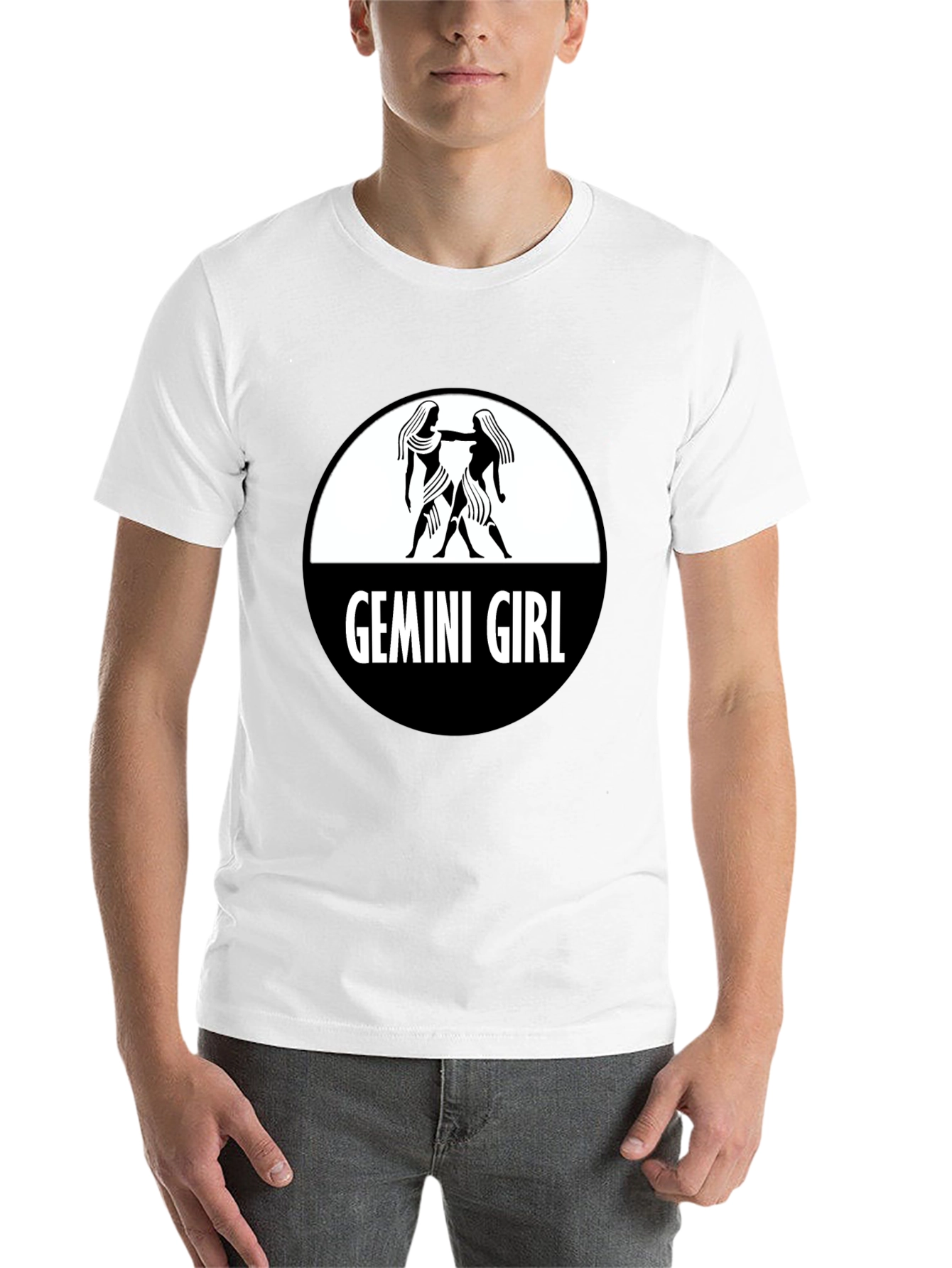 Black Gemini Girl Graphic Tee - Black T-Shirt view 14