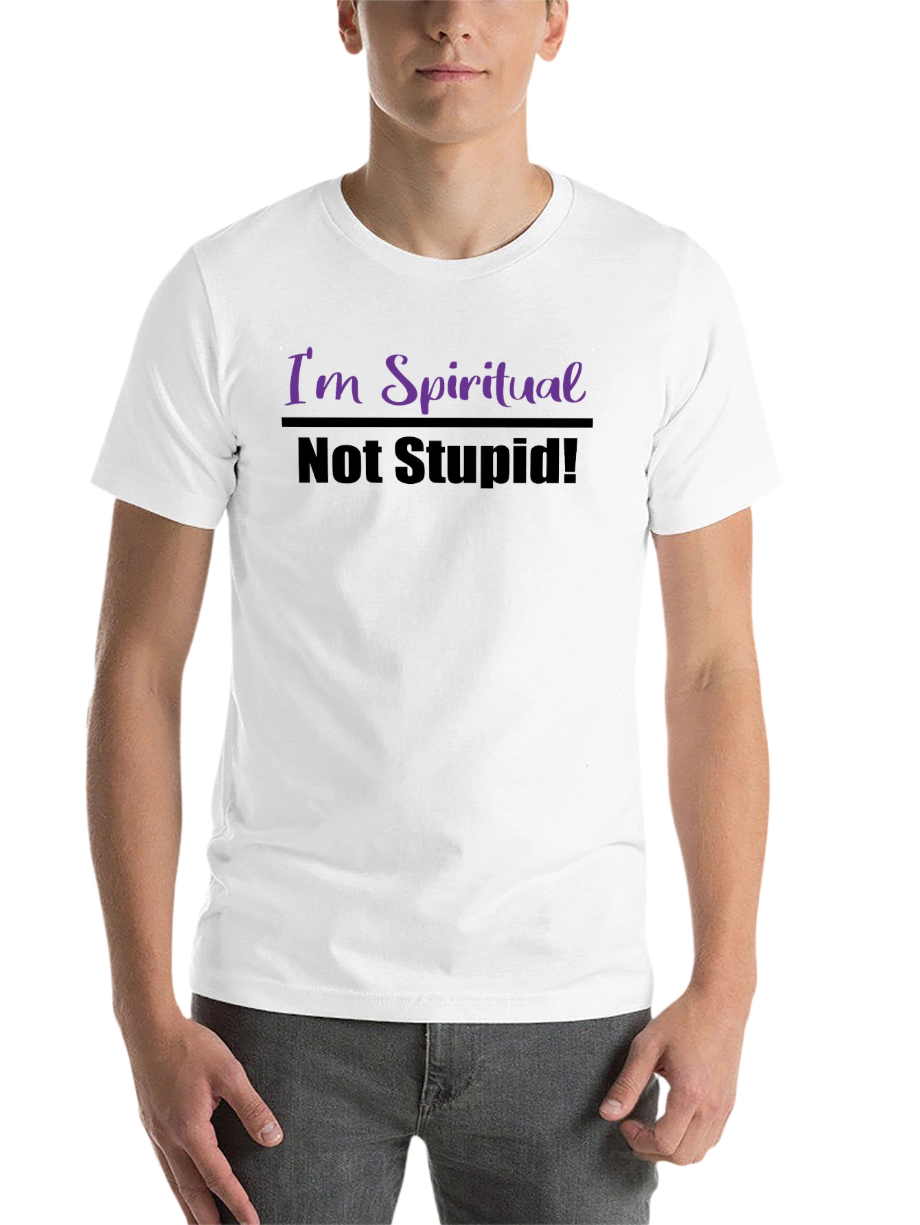 Black Spiritual But Not Stupid Graphic T-Shirt view 14