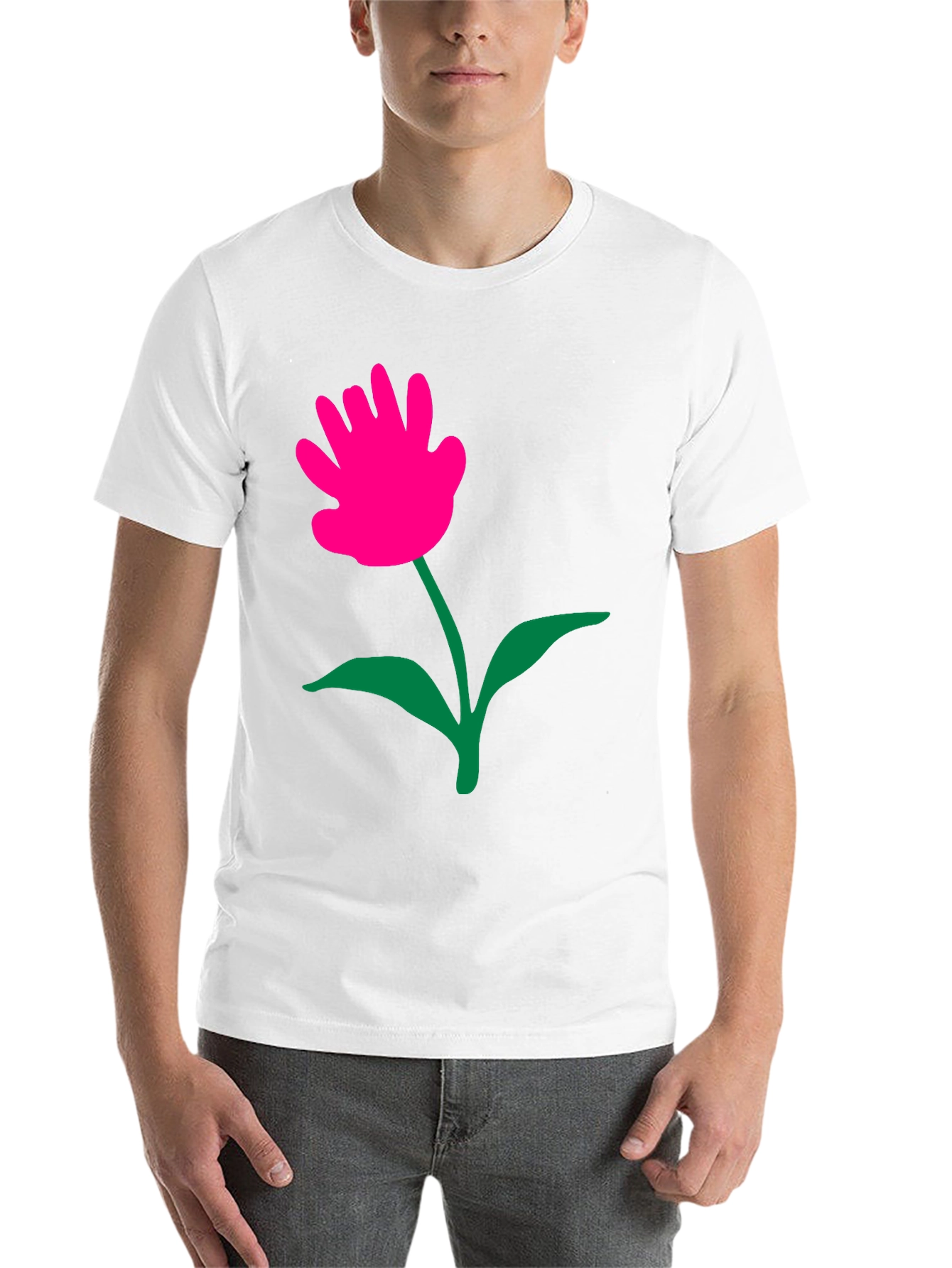 Black Funky Flower Graphic Tee - Black view 14