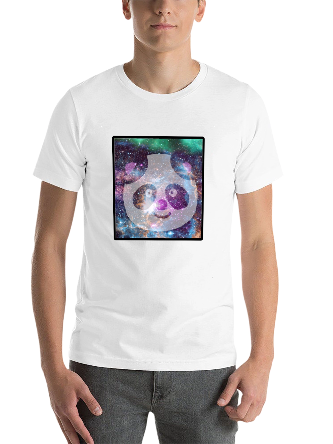 Black Galaxy Panda Graphic Tee - Unique Design view 14
