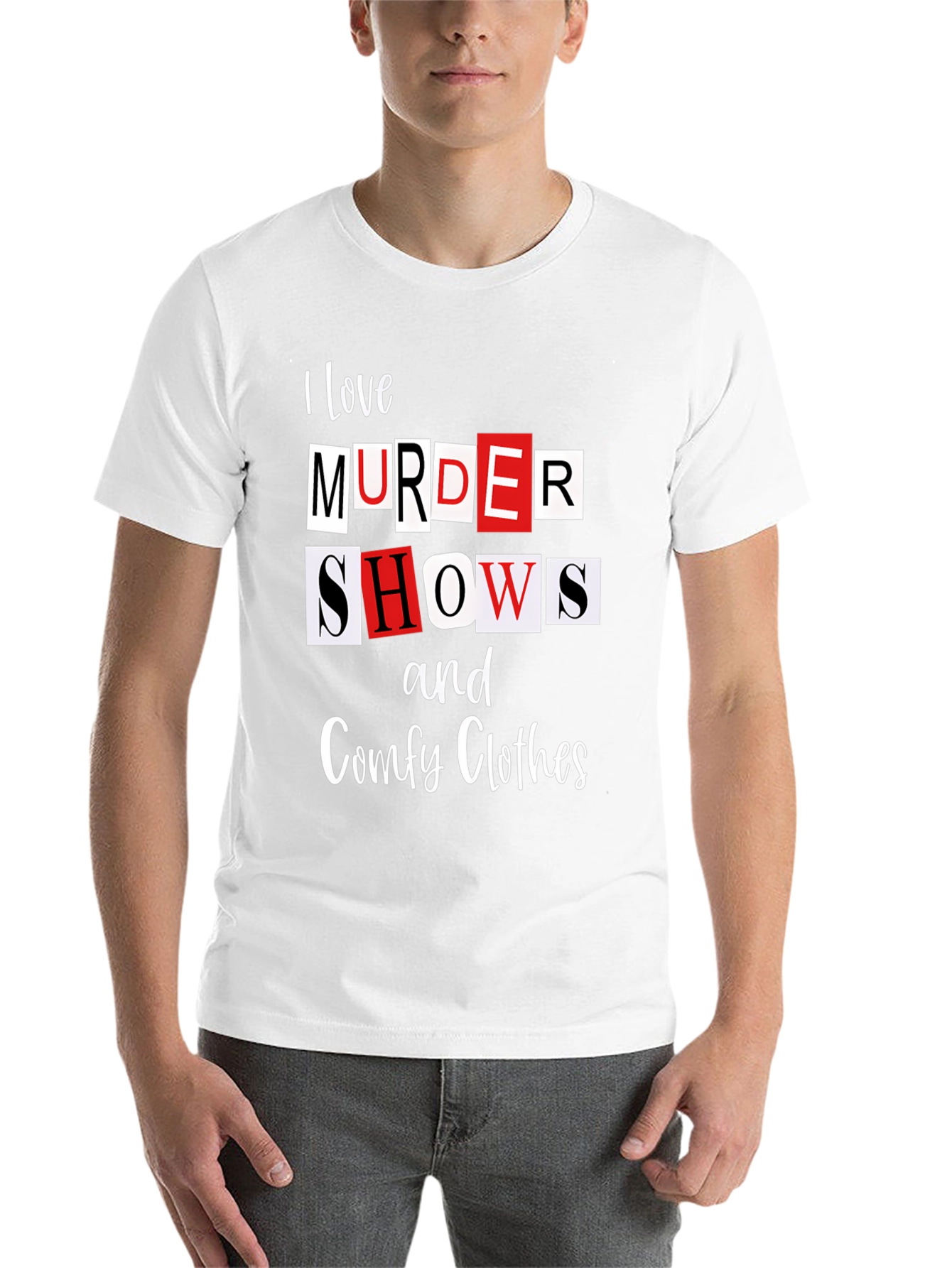 Black Murder Shows & Comfy Clothes Black Graphic Tee view 14