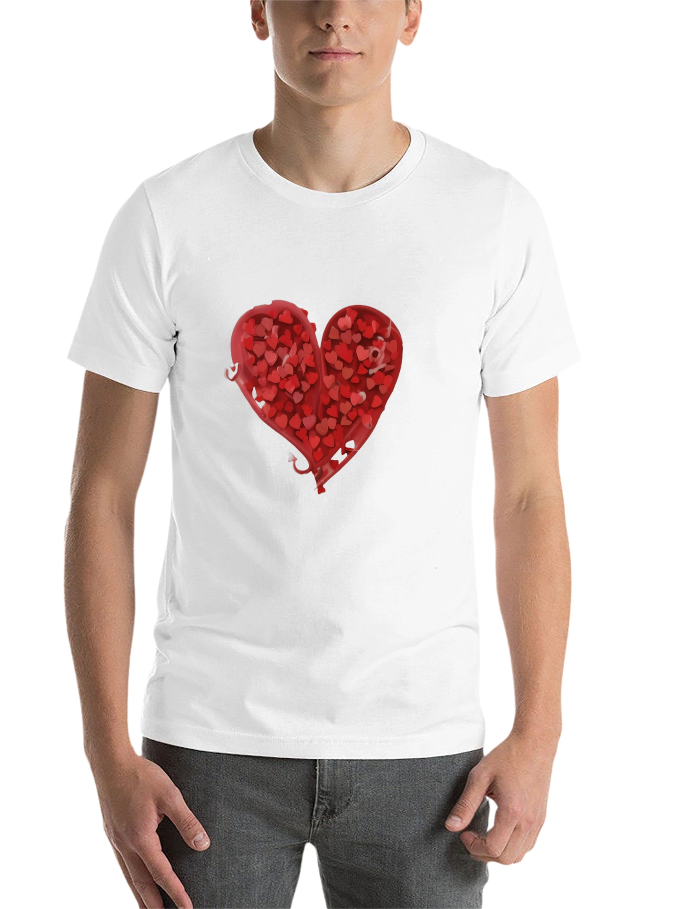 Black Heart Full of Hearts Graphic T-Shirt view 14