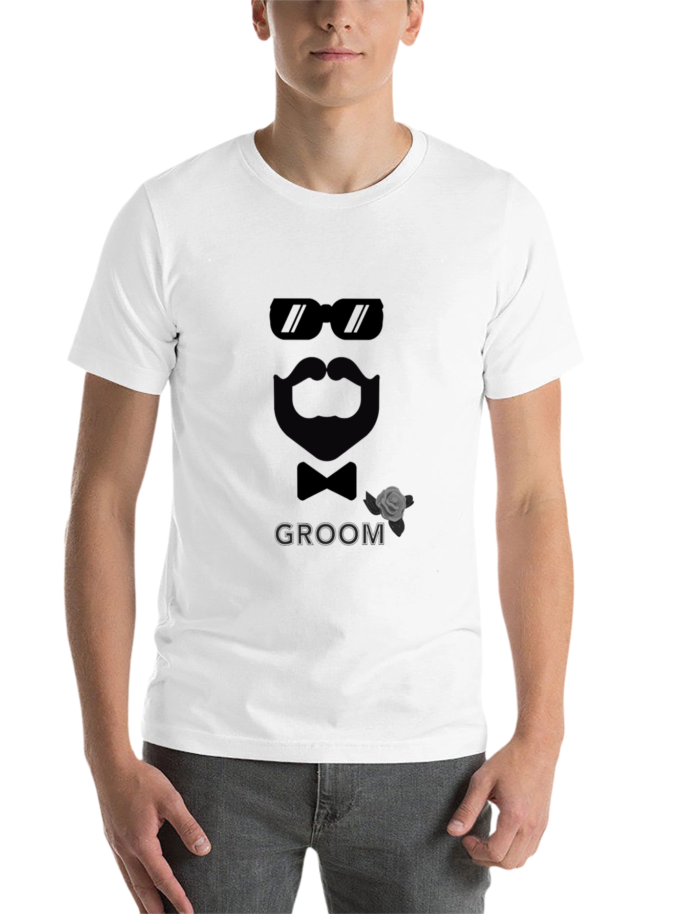 Black Groom Graphic T-Shirt - Stylish Wedding Apparel view 14