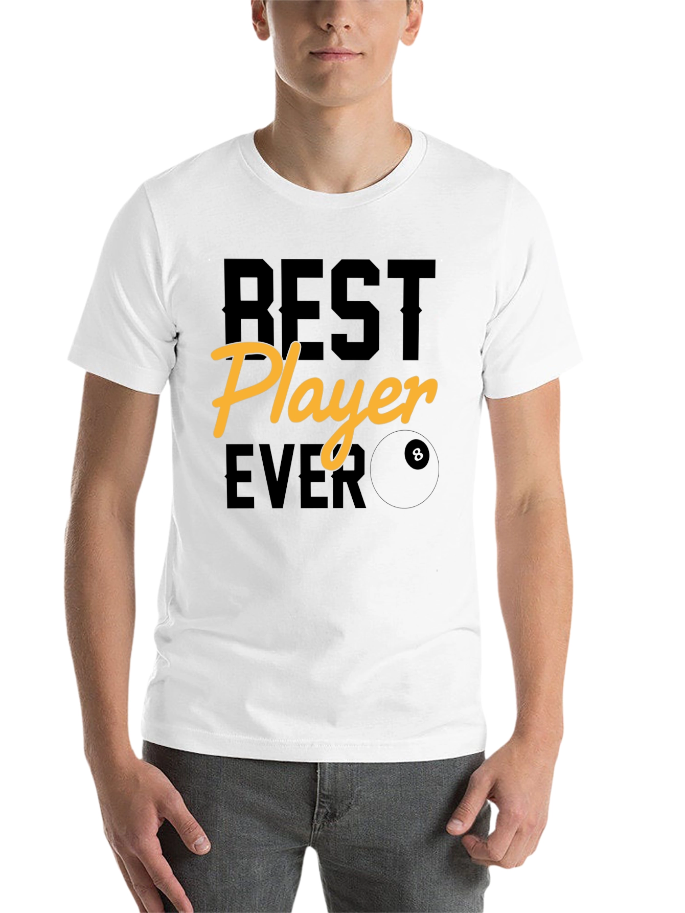 Black Best Player Ever Graphic Tee - Billiards T-Shirt view 14