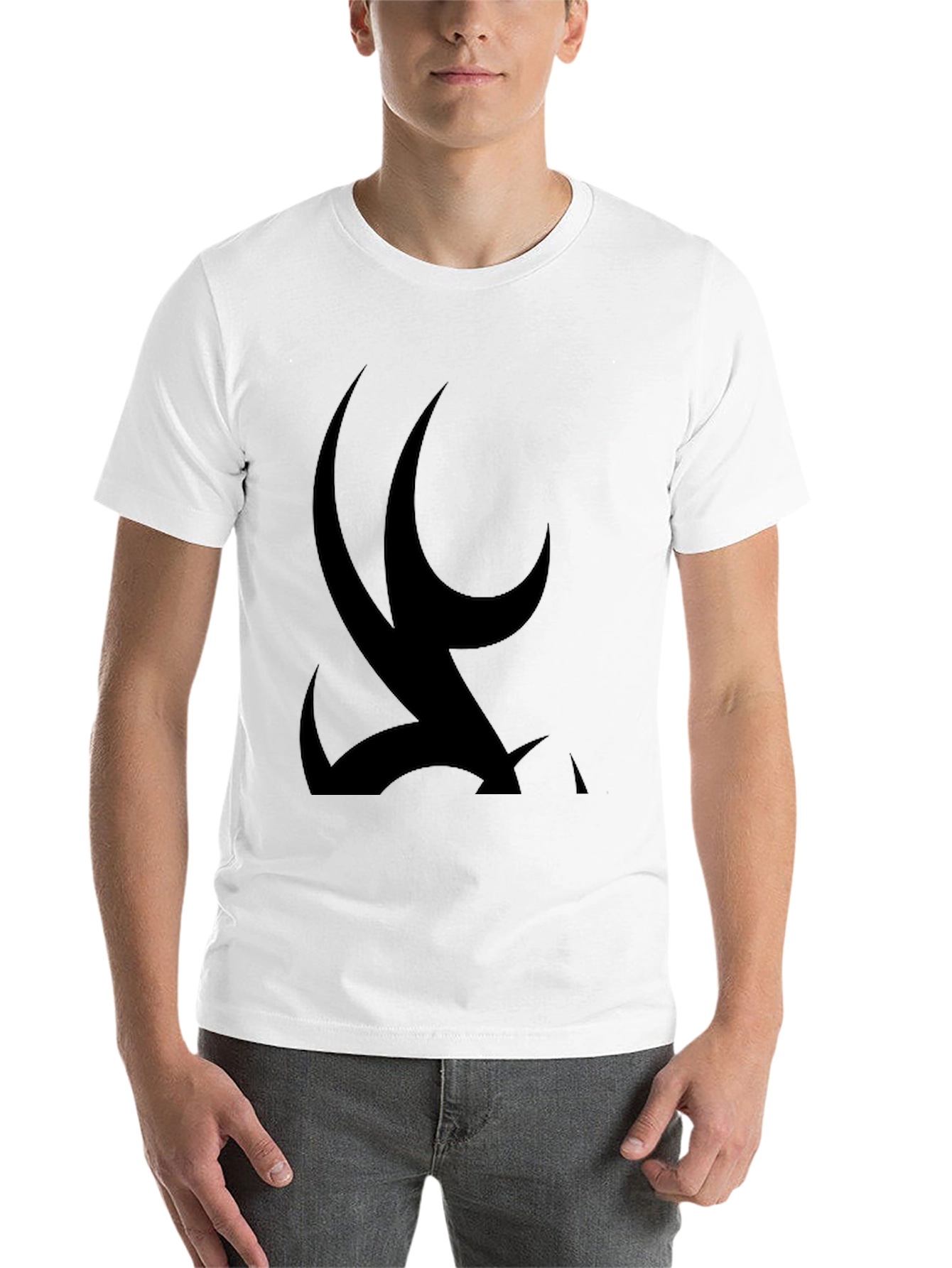 Black Abstract Black Graphic Print Tee view 14