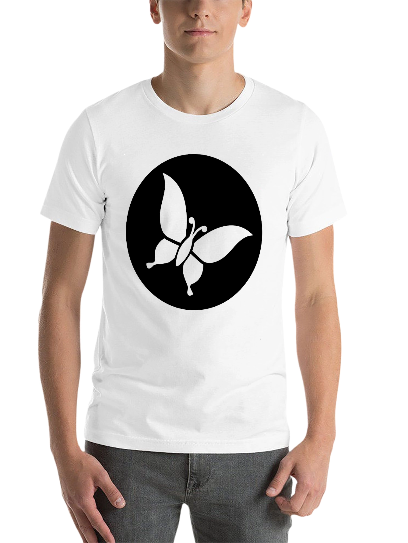 Black Butterfly Graphic Tee - Modern Black Shirt view 14