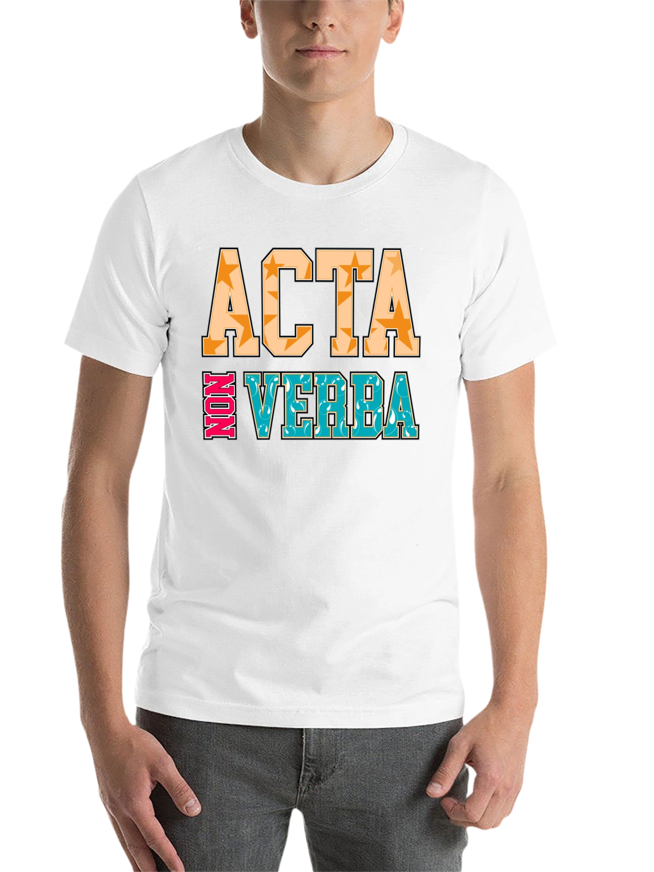 Black Acta Non Verba Graphic Tee - Action Over Words view 14