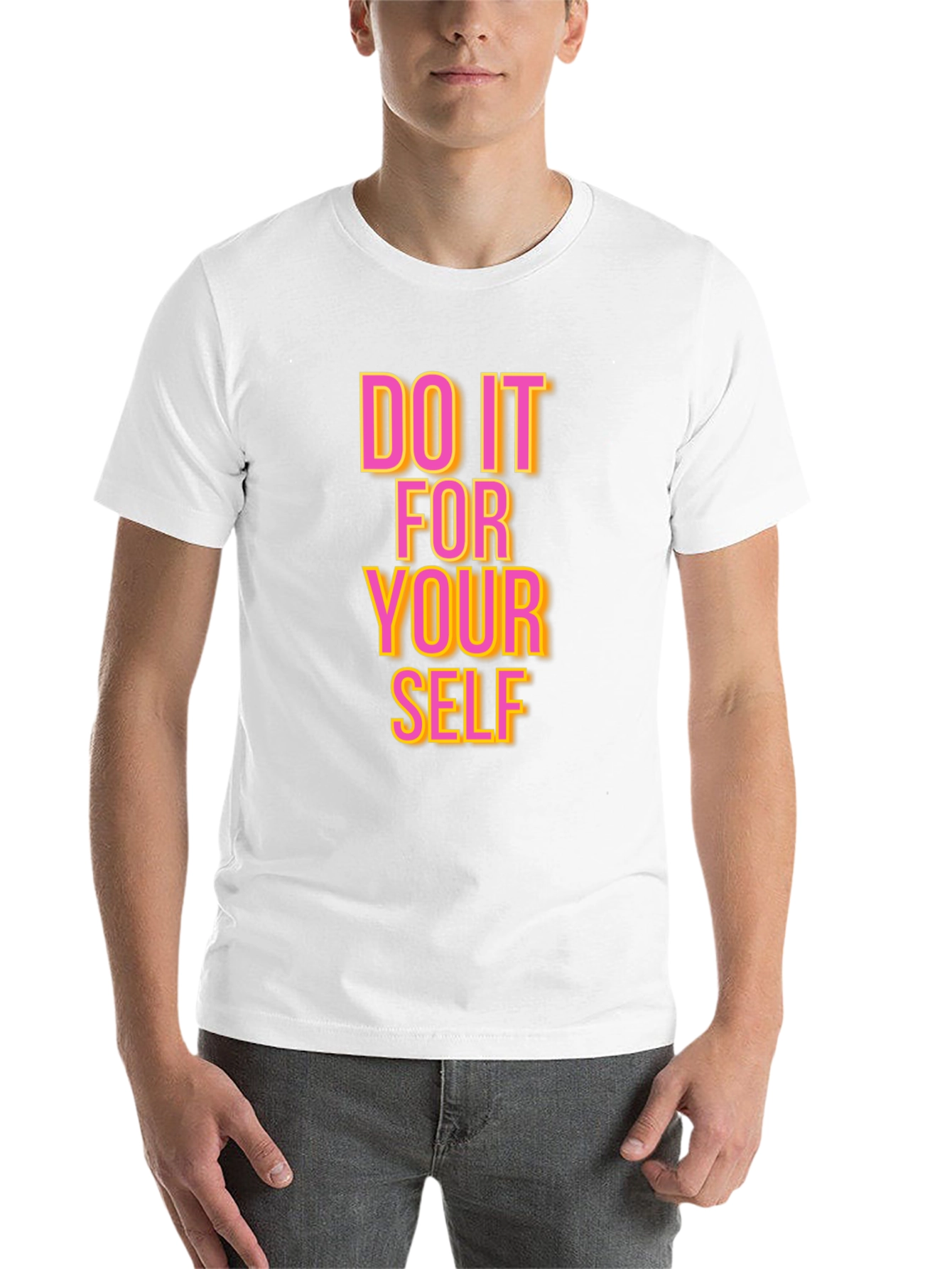 Black Motivational Graphic Tee: Do It For Yourself T-Shirt view 14