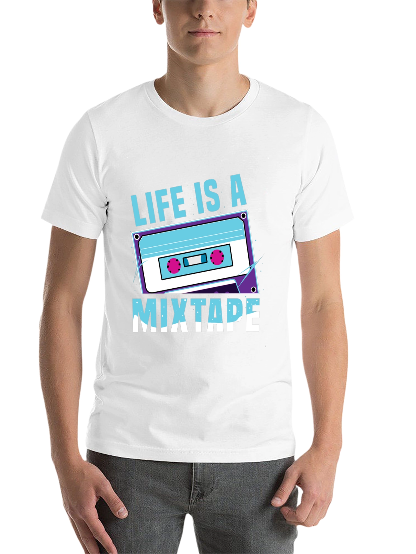 Black Life Is A Mixtape Graphic Tee - Retro Style view 14