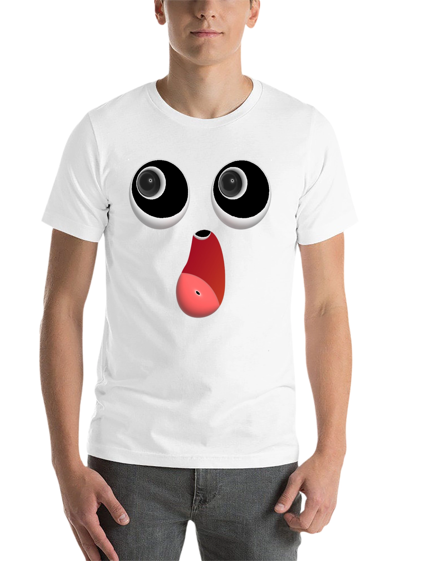 Black Funny Face Black T-Shirt view 14