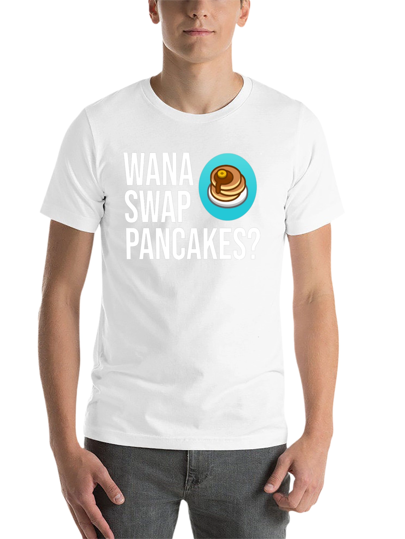 Black Wanna Swap Pancakes? Graphic Tee - Unique Gift! view 14