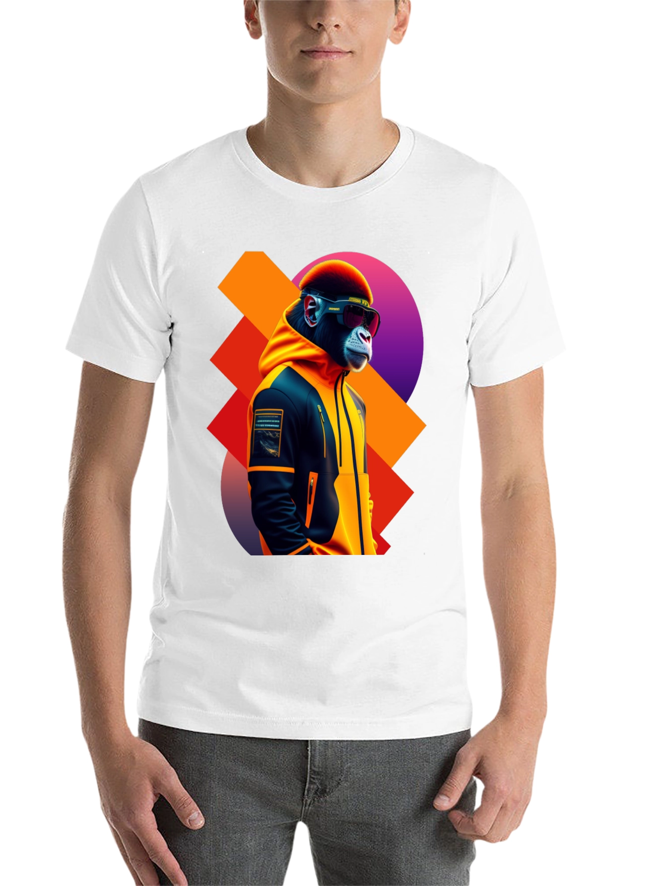 Black Cool Ape Graphic Tee view 14