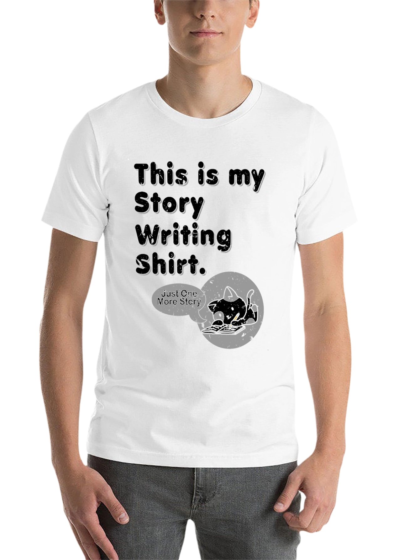 Black Story Writing Shirt - Just One More Story Tee view 14