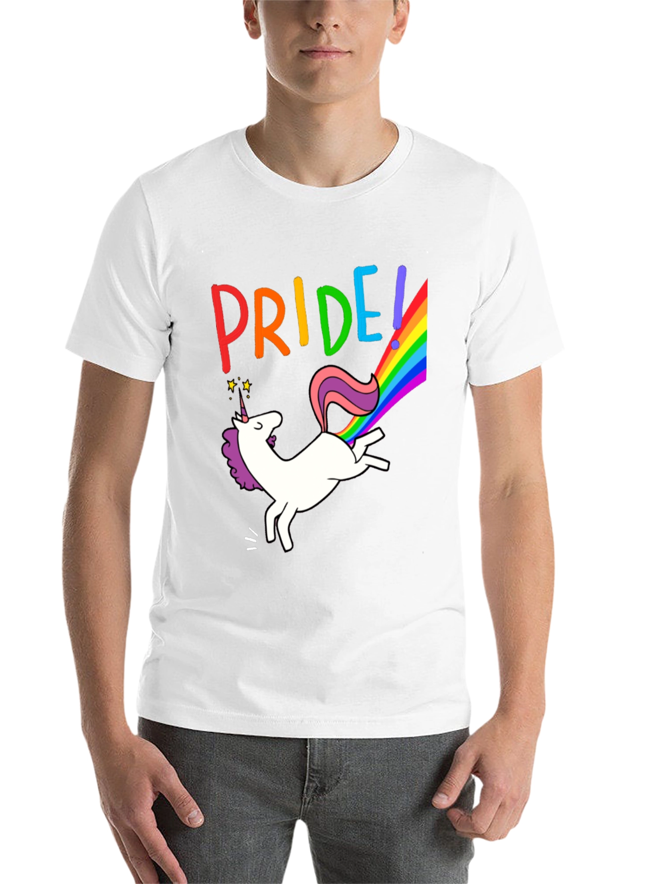 Black Pride Unicorn Graphic Tee - Black Cotton Blend view 14