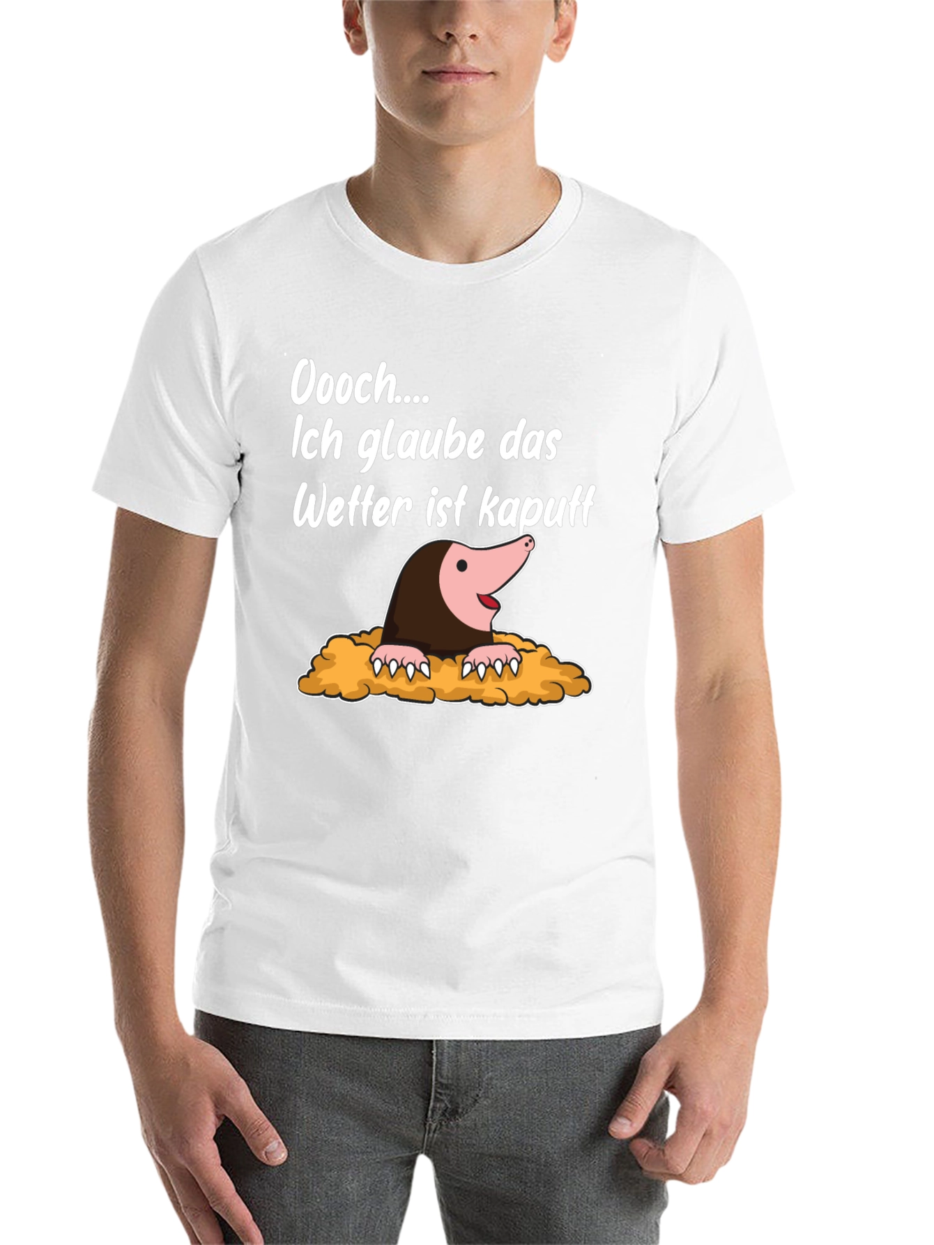 Black Funny Mole Weather Pun T-Shirt view 14