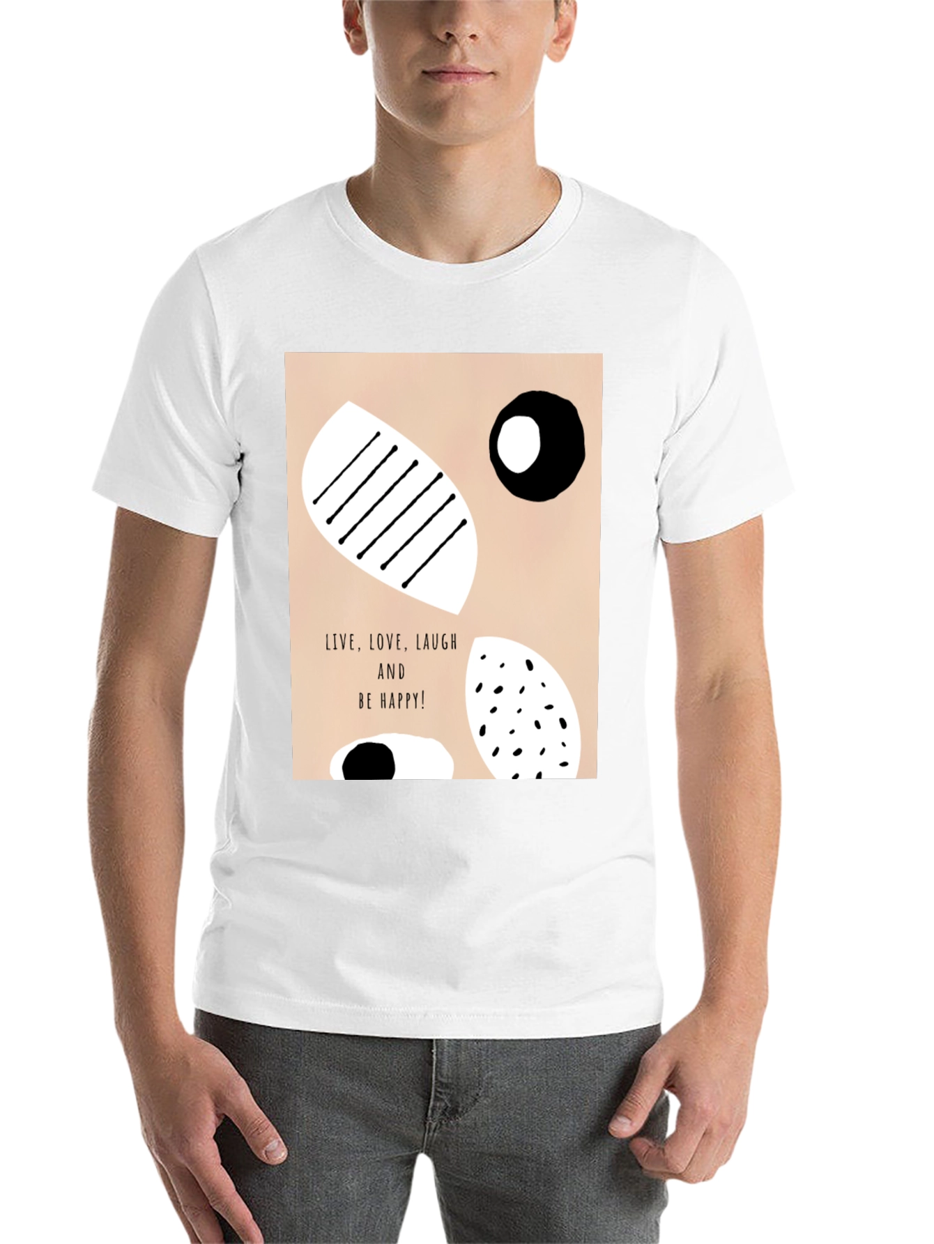Black Abstract Graphic Print Black T-Shirt view 14