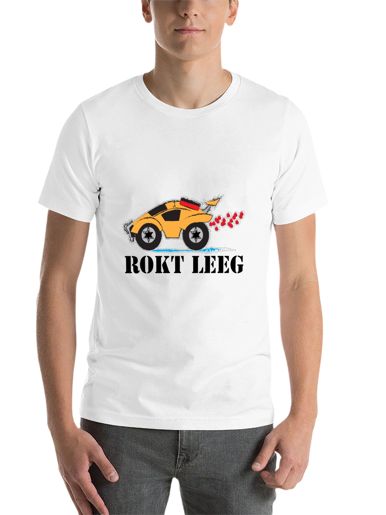 Black ROKT LEEG Black Graphic T-Shirt - Car Design view 14