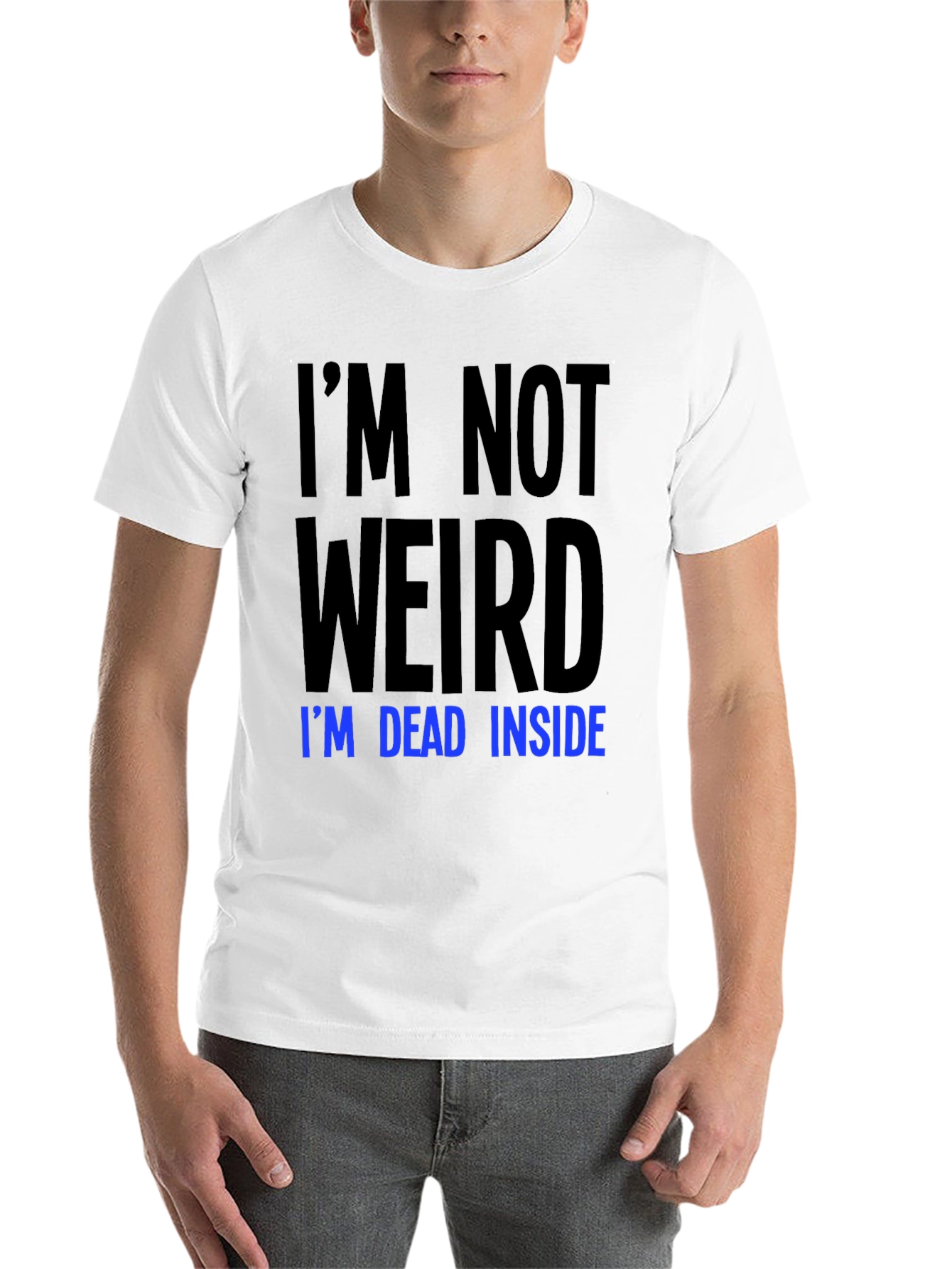 Black I'm Not Weird I'm Dead Inside T-Shirt view 14