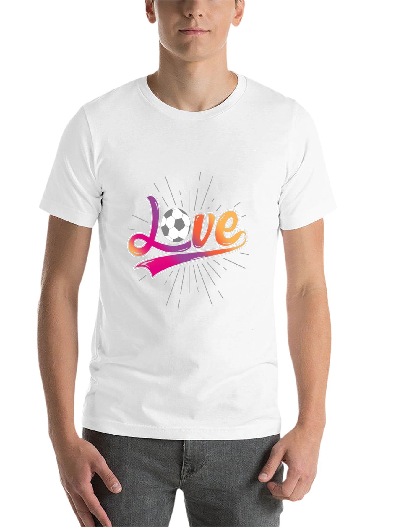 Black Soccer Love Graphic T-Shirt view 14