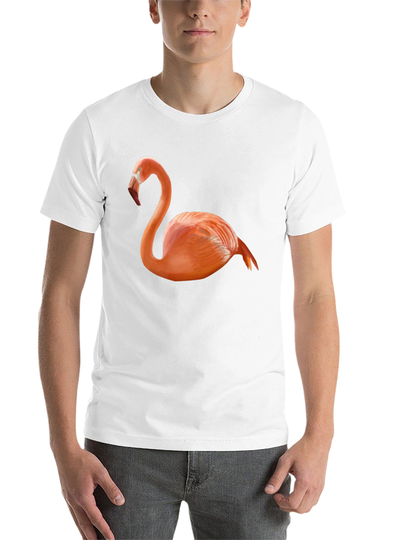 Black Flamingo Graphic Tee - Classic Black T-Shirt view 14