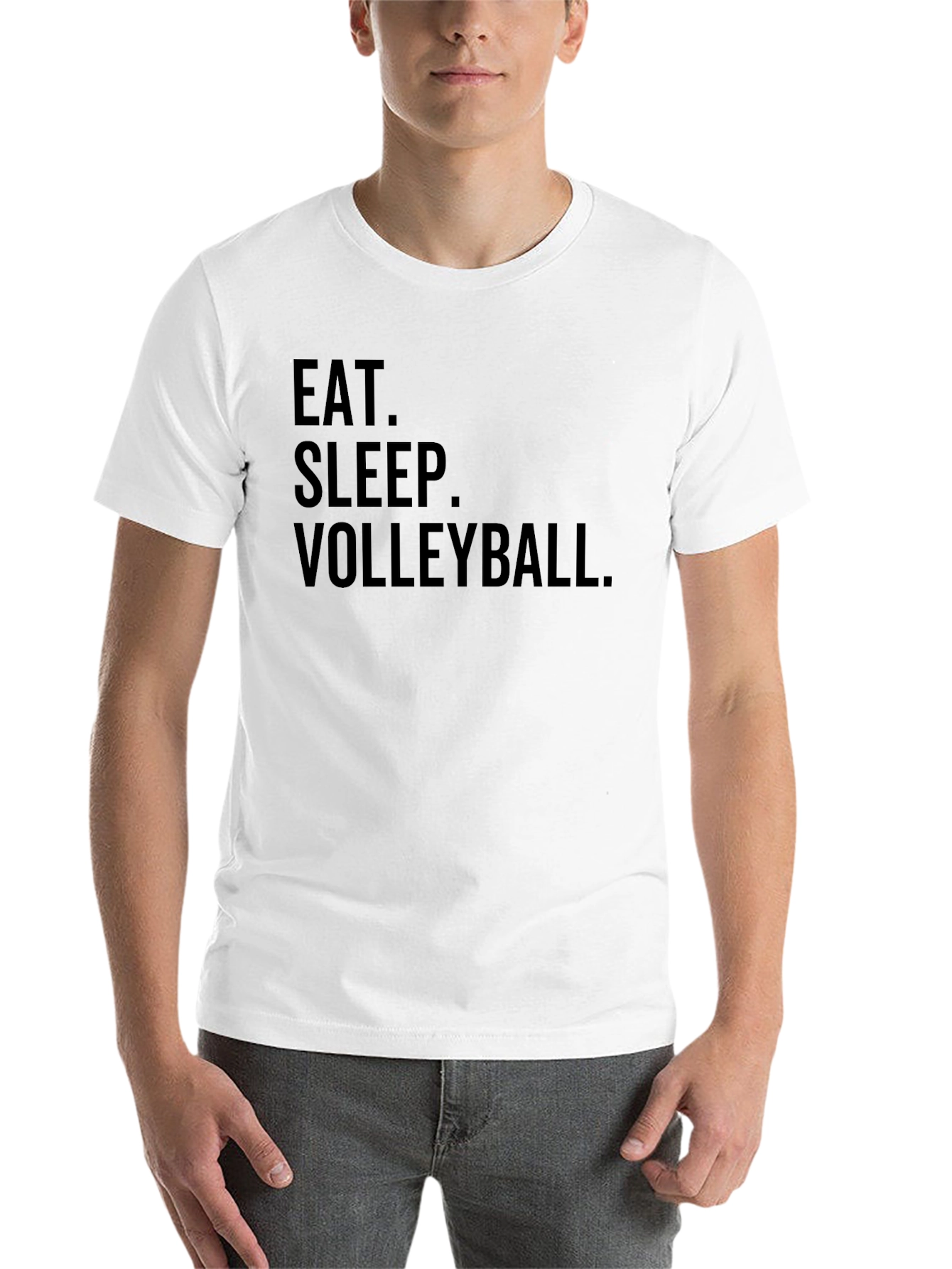 Black Eat Sleep Volleyball T-Shirt - Black view 14
