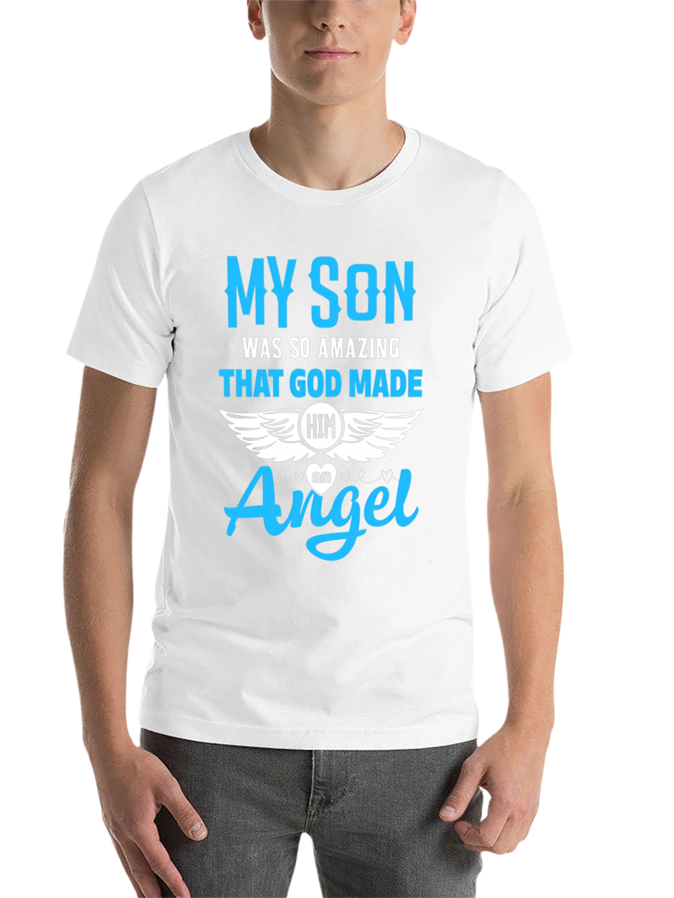 Black My Son Angel Memorial T-Shirt view 14