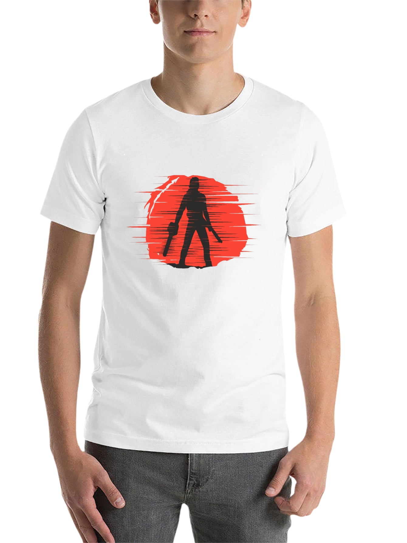 Black Silhouette Graphic Tee - Horror Movie Shirt view 14