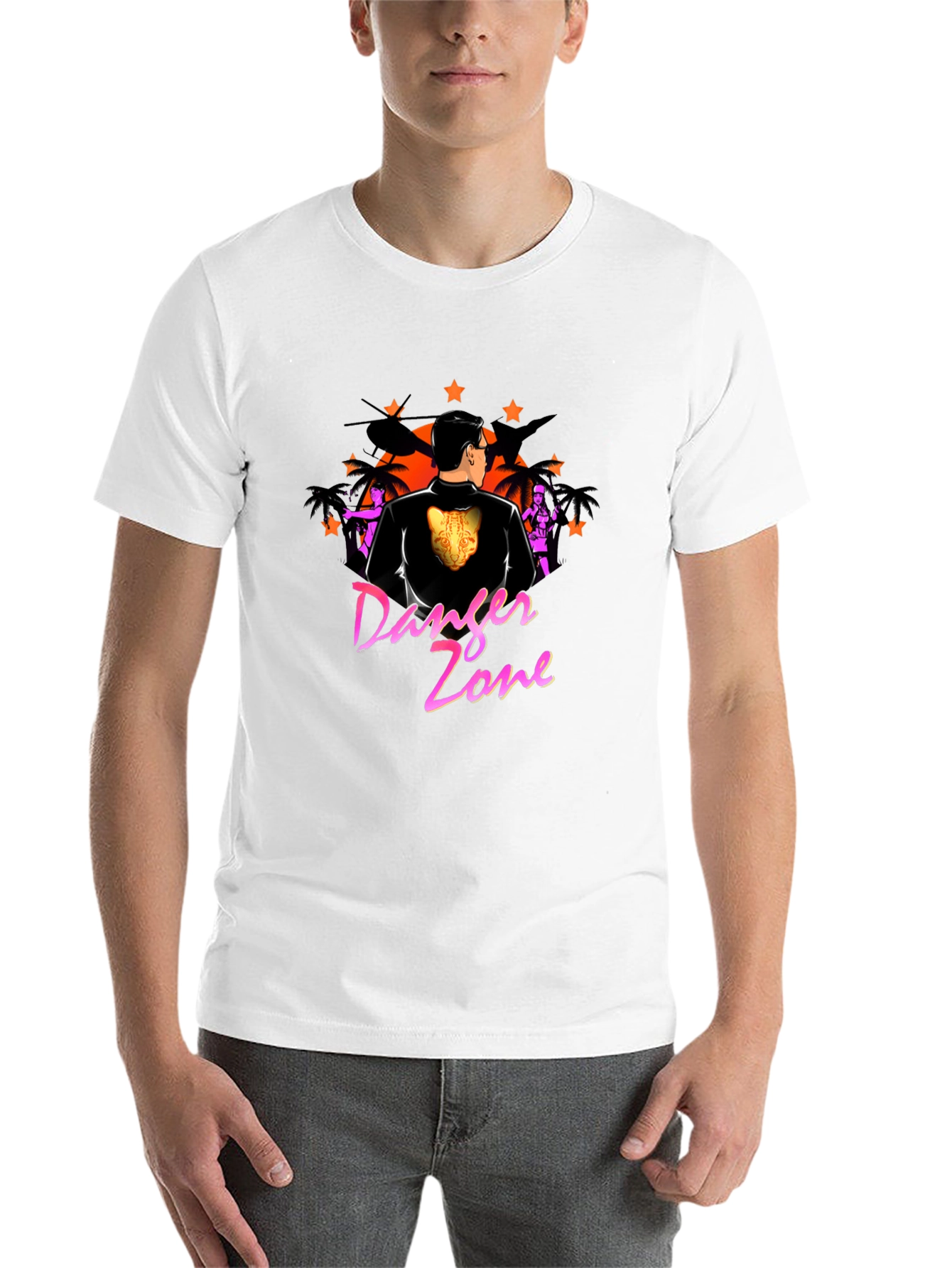 Black Danger Zone Graphic Tee - Black view 14