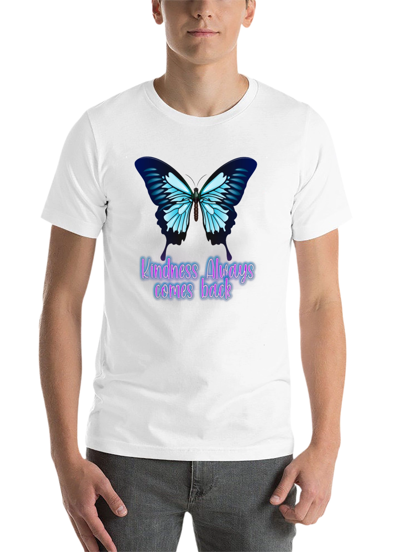 Black Kindness Butterfly Graphic Tee - Always Comes Back view 14