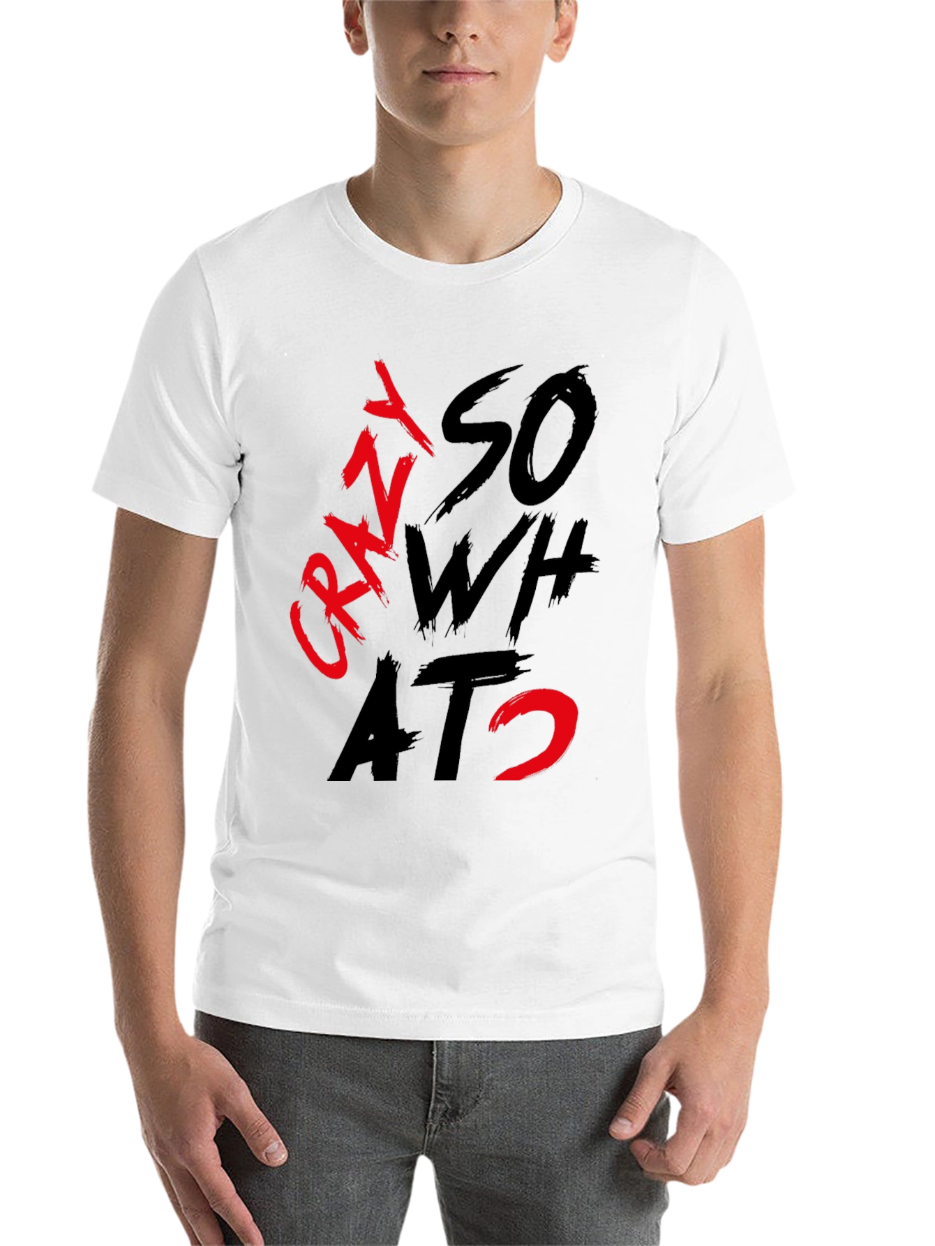 Black Crazy So What? Graphic T-Shirt view 14