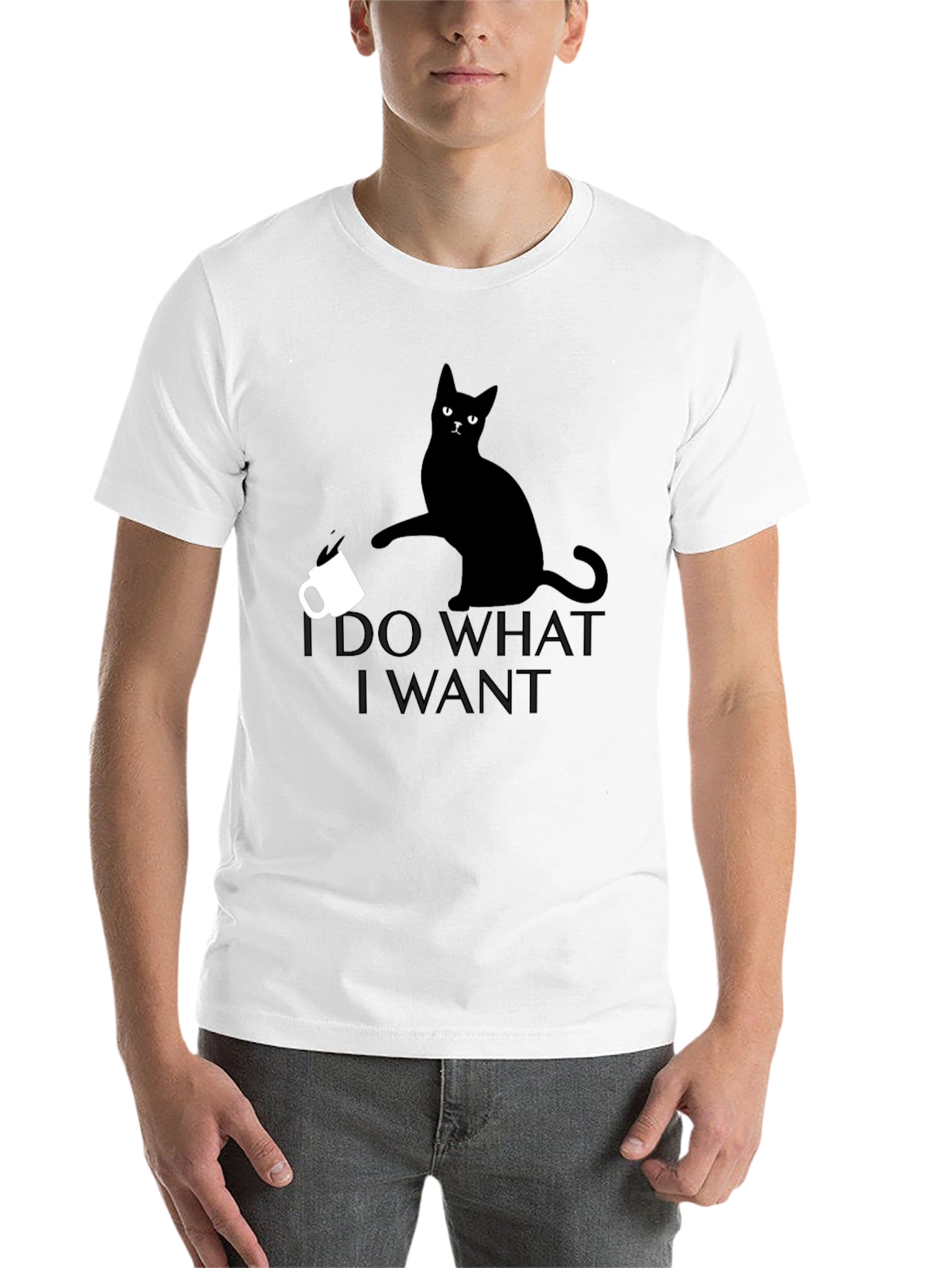 Black I Do What I Want Cat T-Shirt view 14