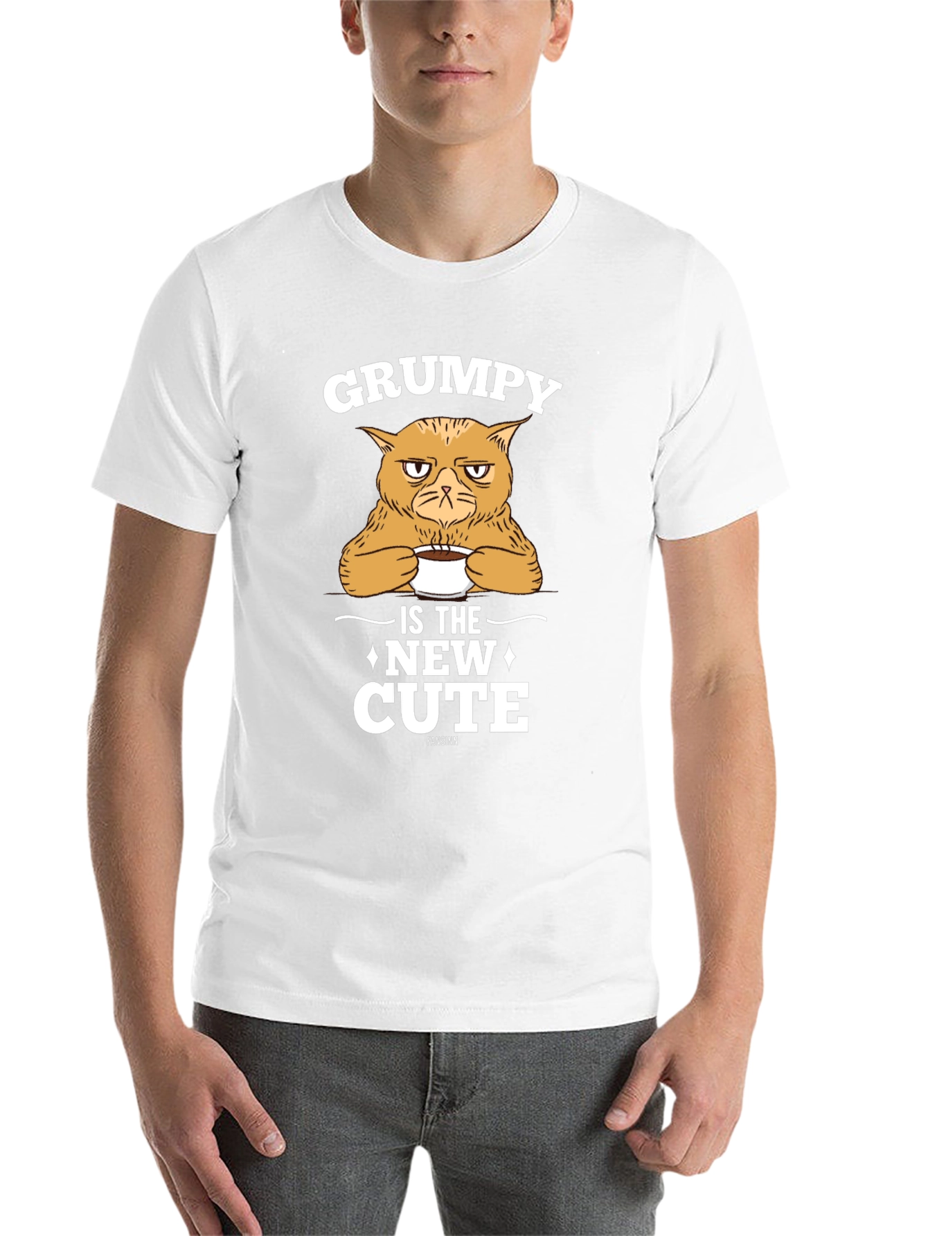 Black Grumpy Cat T-Shirt - New Cute Black Tee view 14