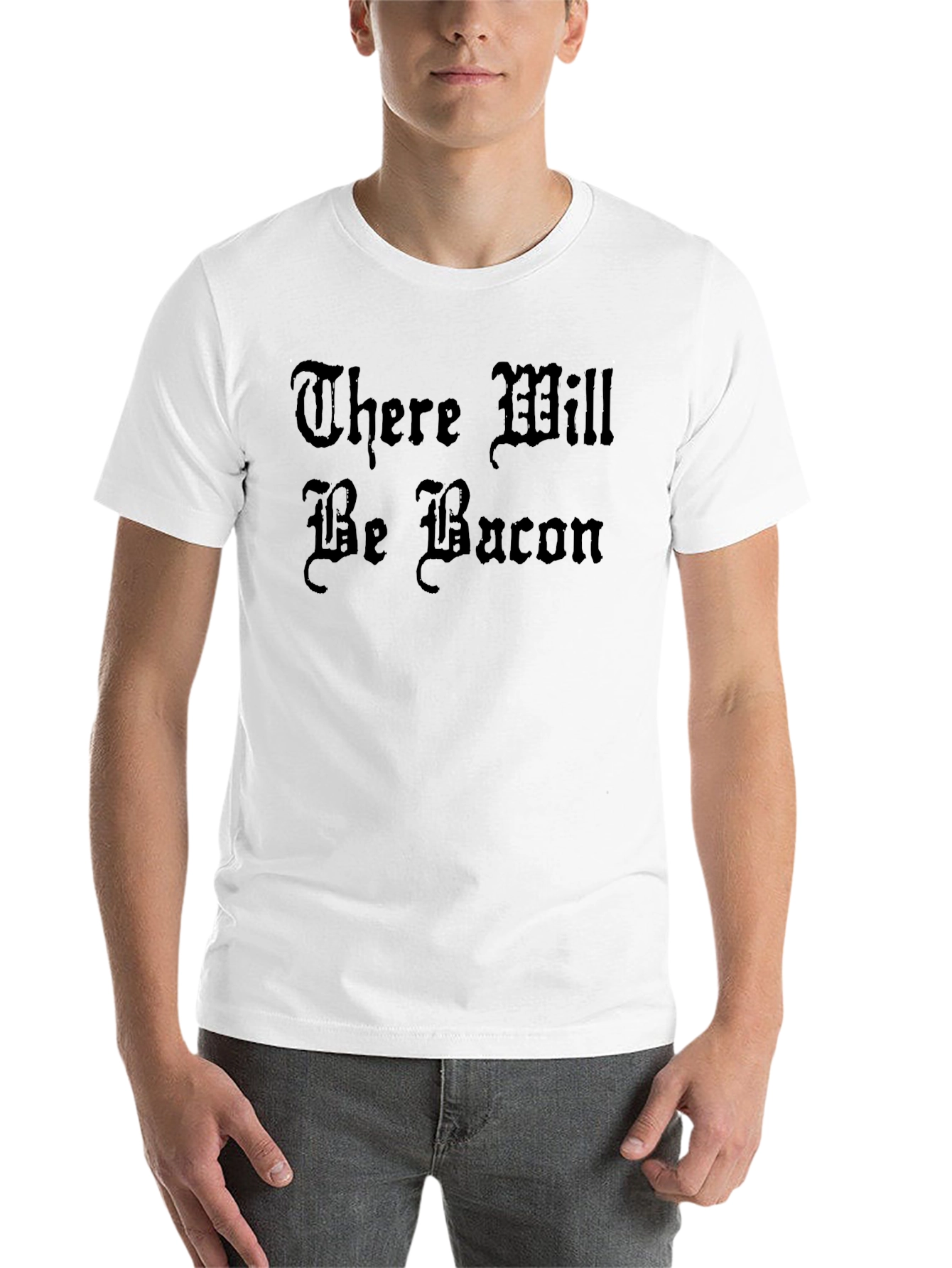 Black There Will Be Bacon T-Shirt view 14