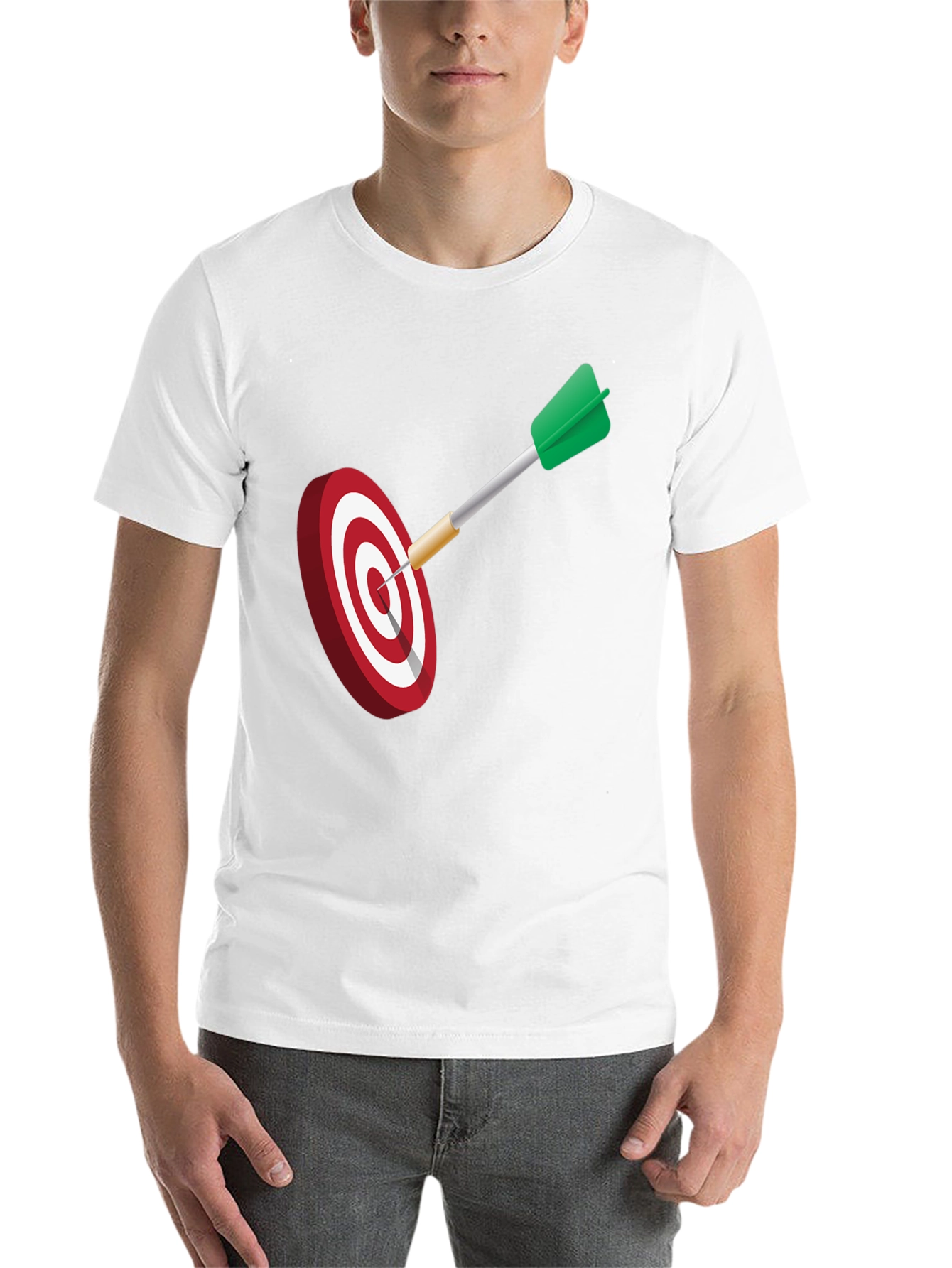 Black Dart Target Graphic Tee - Black Cotton Blend Shirt view 14