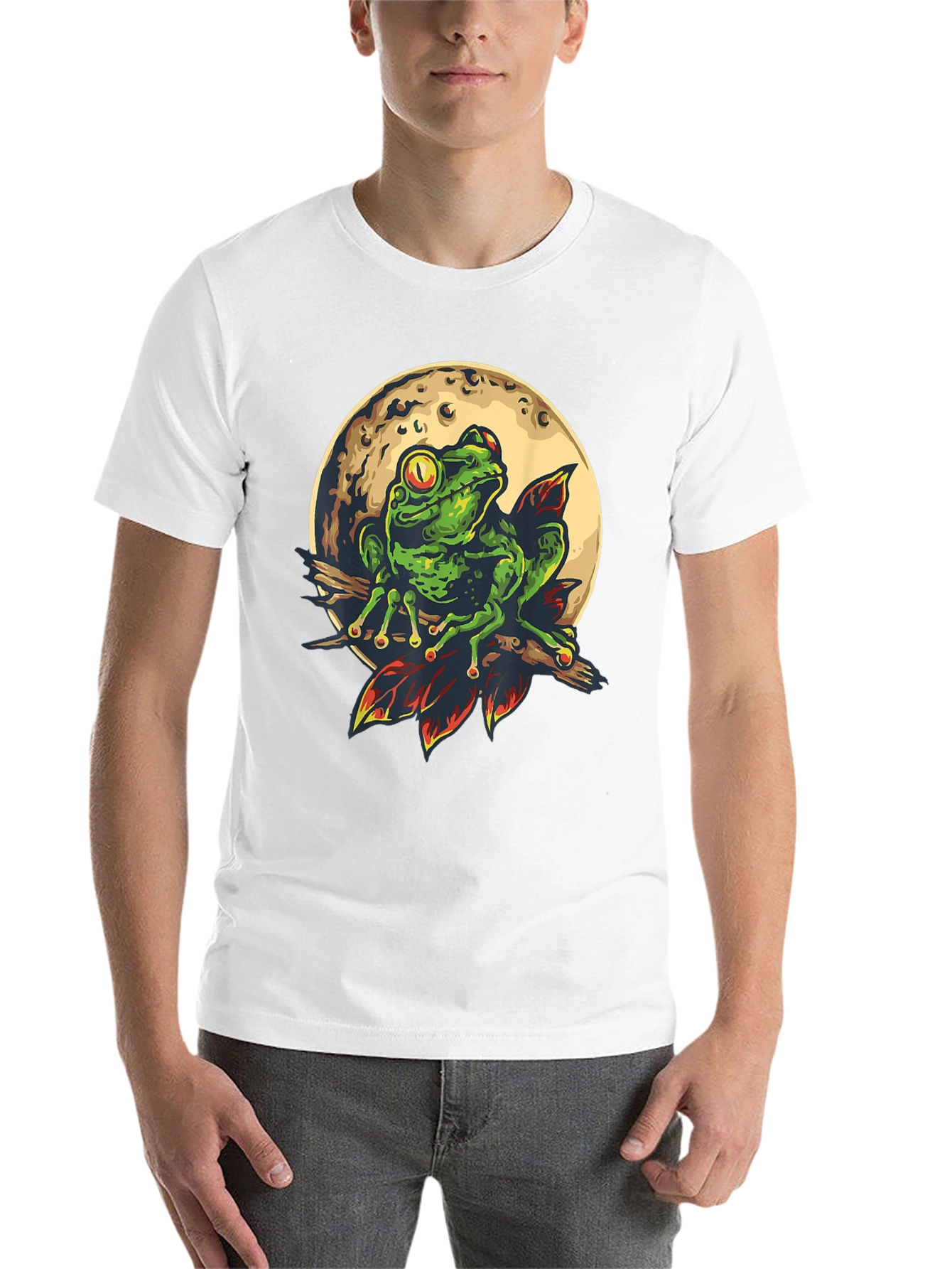 Black Frog on the Moon T-Shirt view 14